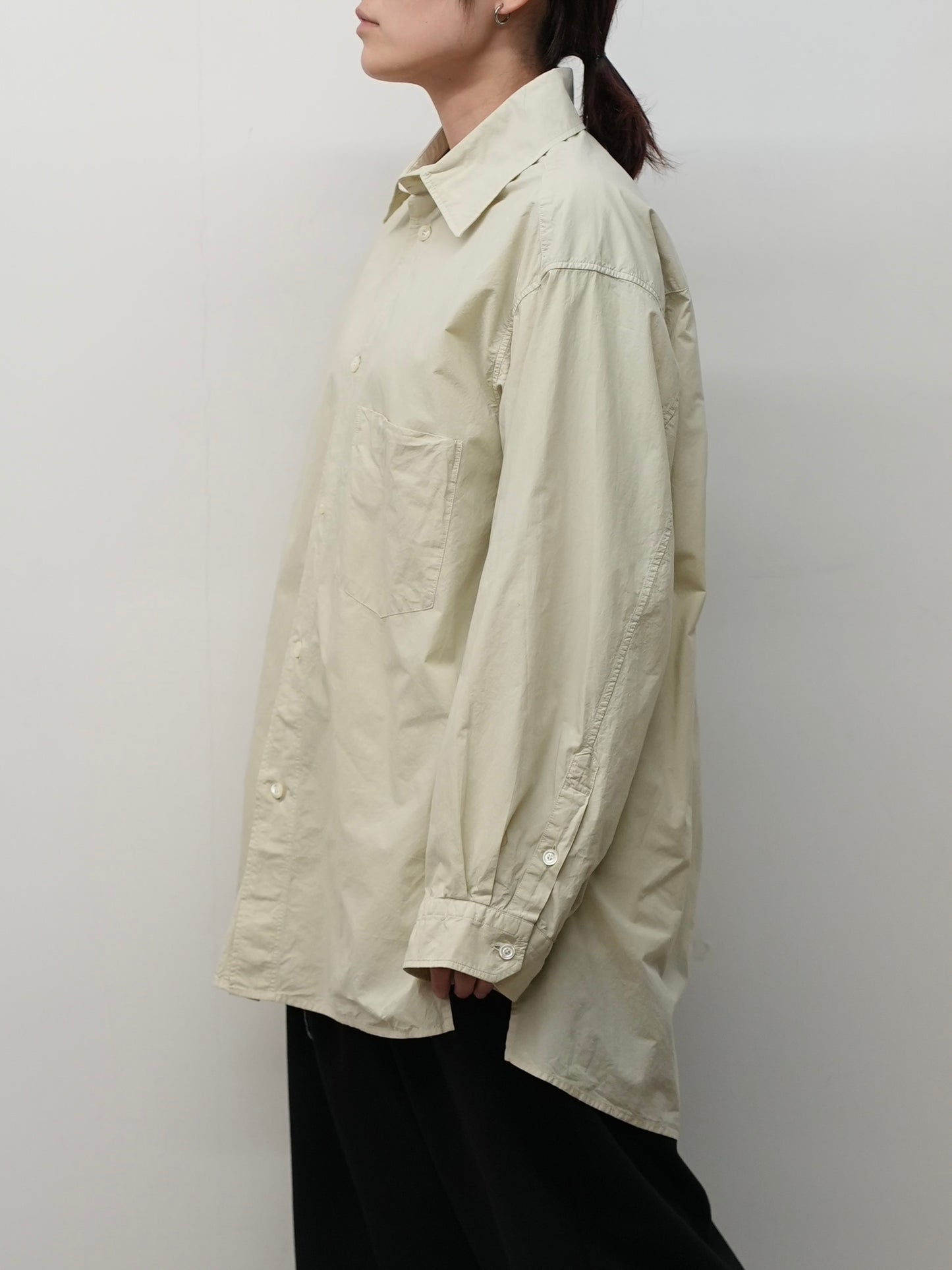 SHRINK OVER SHIRT(D.CREAM)