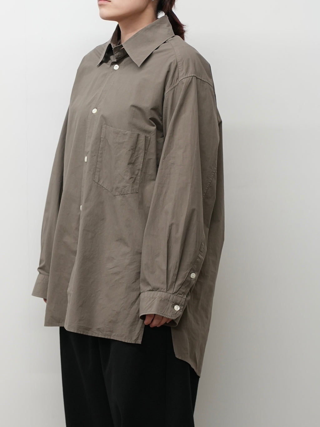 SHRINK OVER SHIRT(D.BROWN)