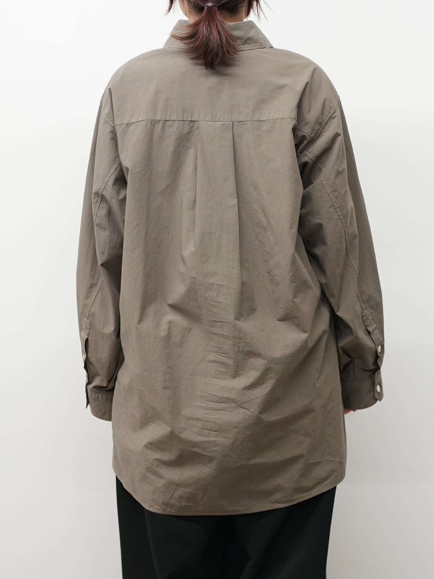 SHRINK OVER SHIRT(D.BROWN)