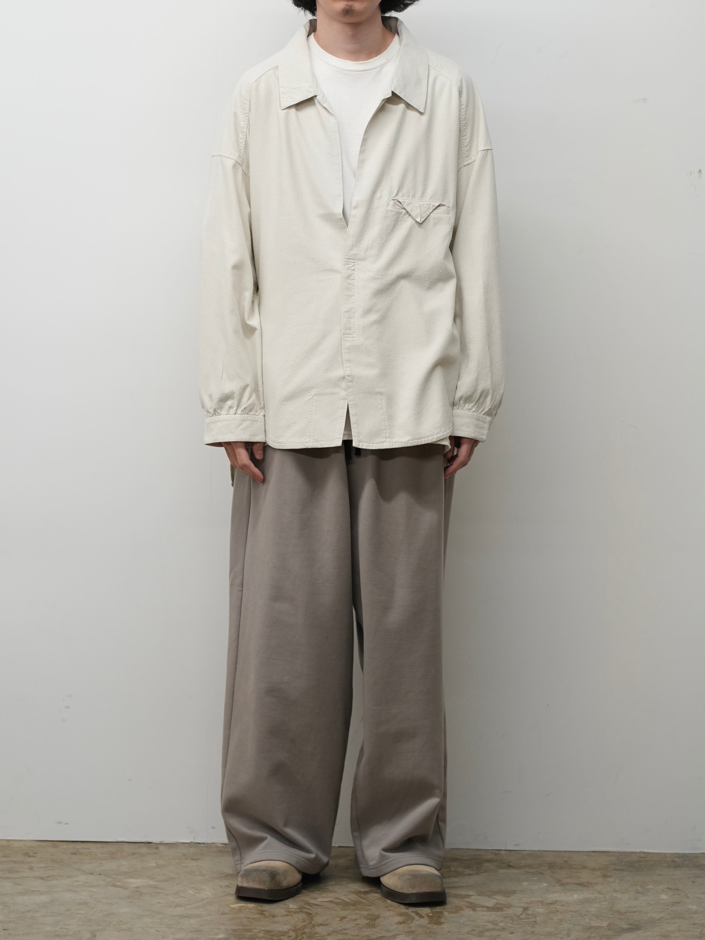 SILK NEP LONG SHIRT(OFF) – ANCELLM