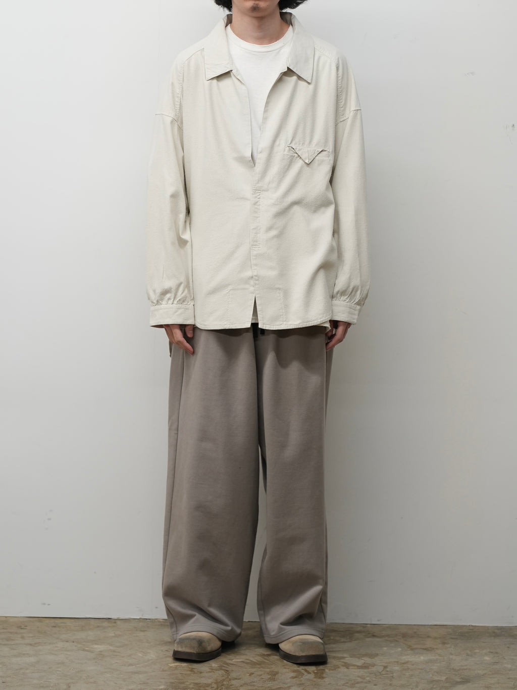 SILK NEP LONG SHIRT(OFF)