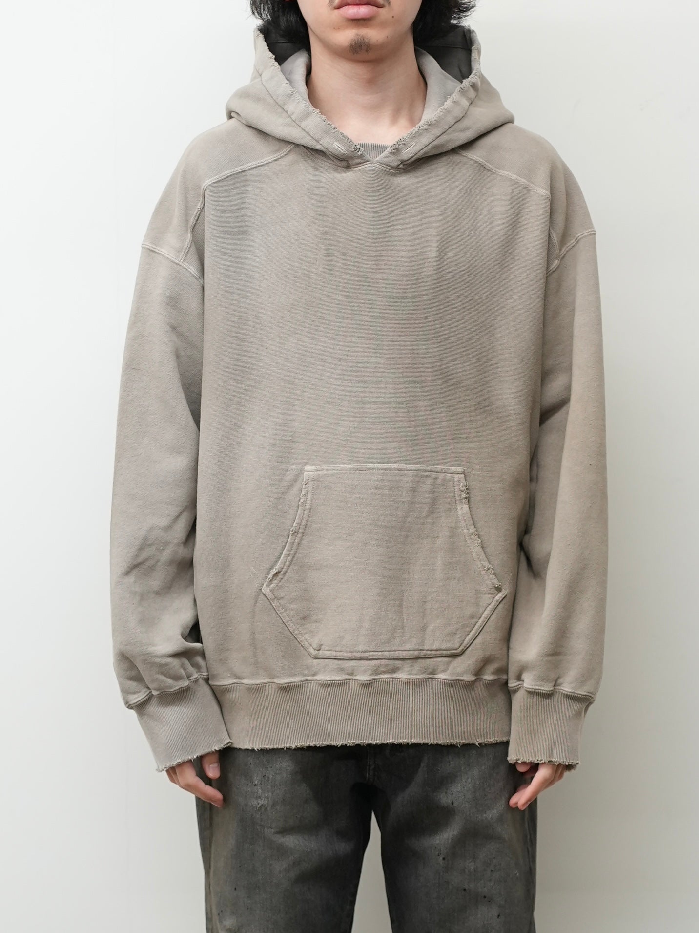 ANCELLM SWITCHING HOODIE ピンクベージュ　2 SWITCHING HOODIE(D.PURPLE) – ANCELLM