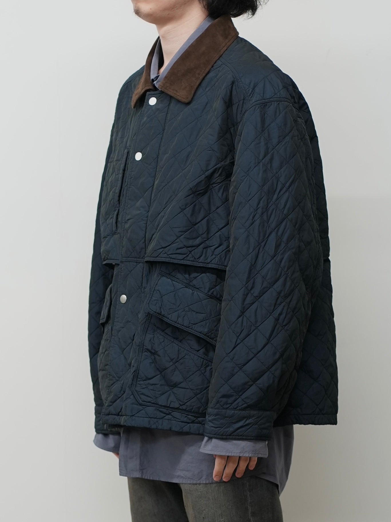 NYLON QUILTING JACKET(NAVY) – ANCELLM