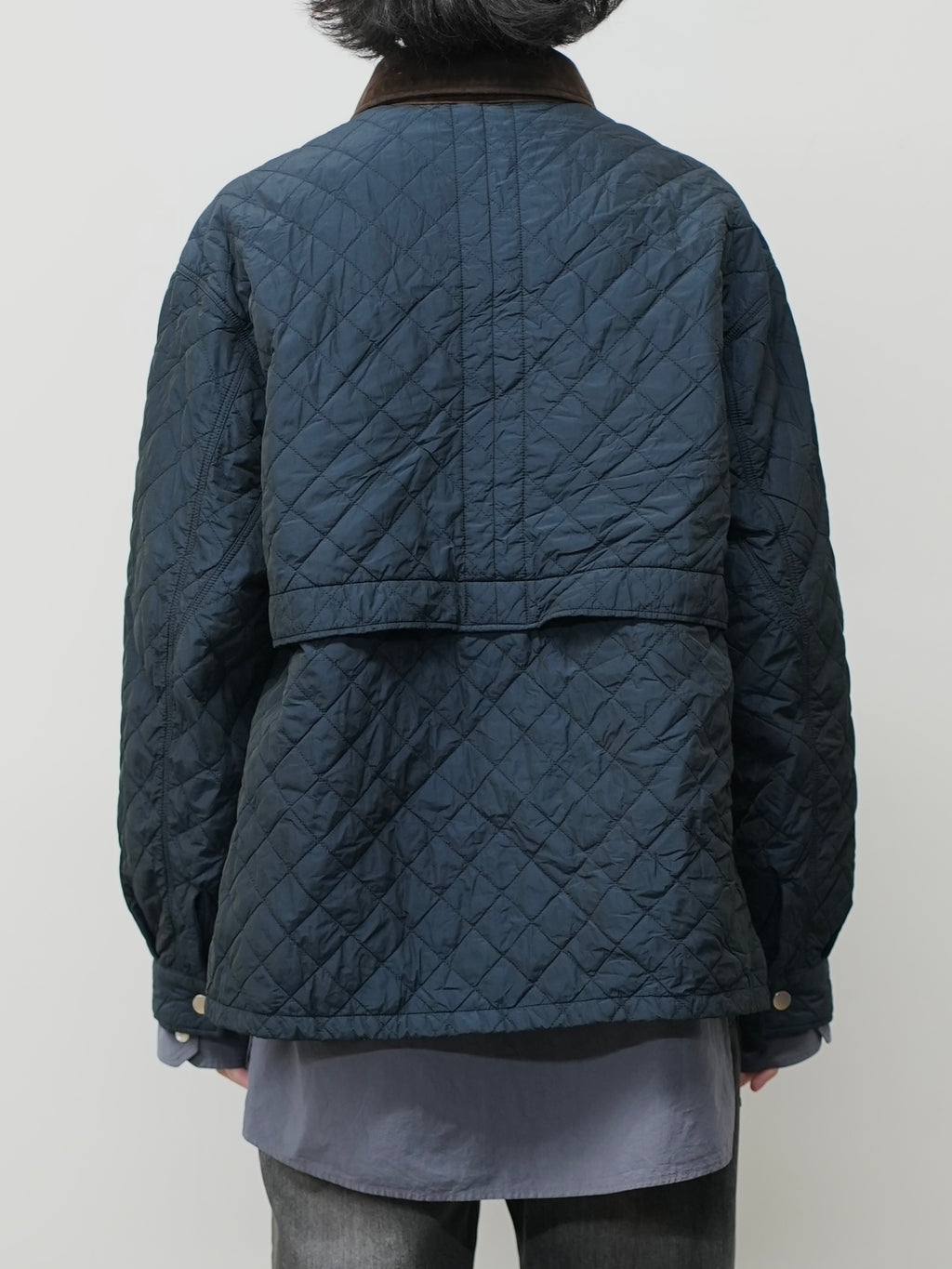 NYLON QUILTING JACKET(NAVY)