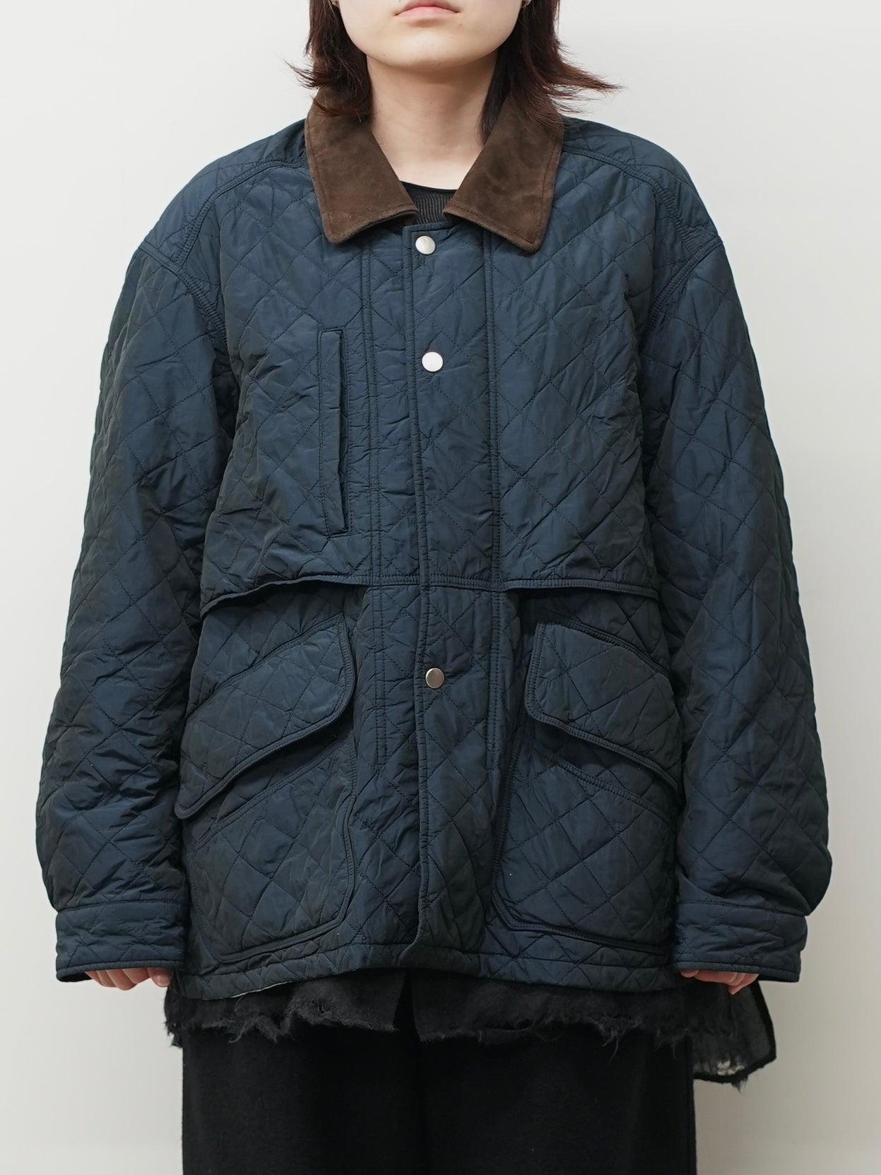 NYLON QUILTING JACKET(NAVY) – ANCELLM