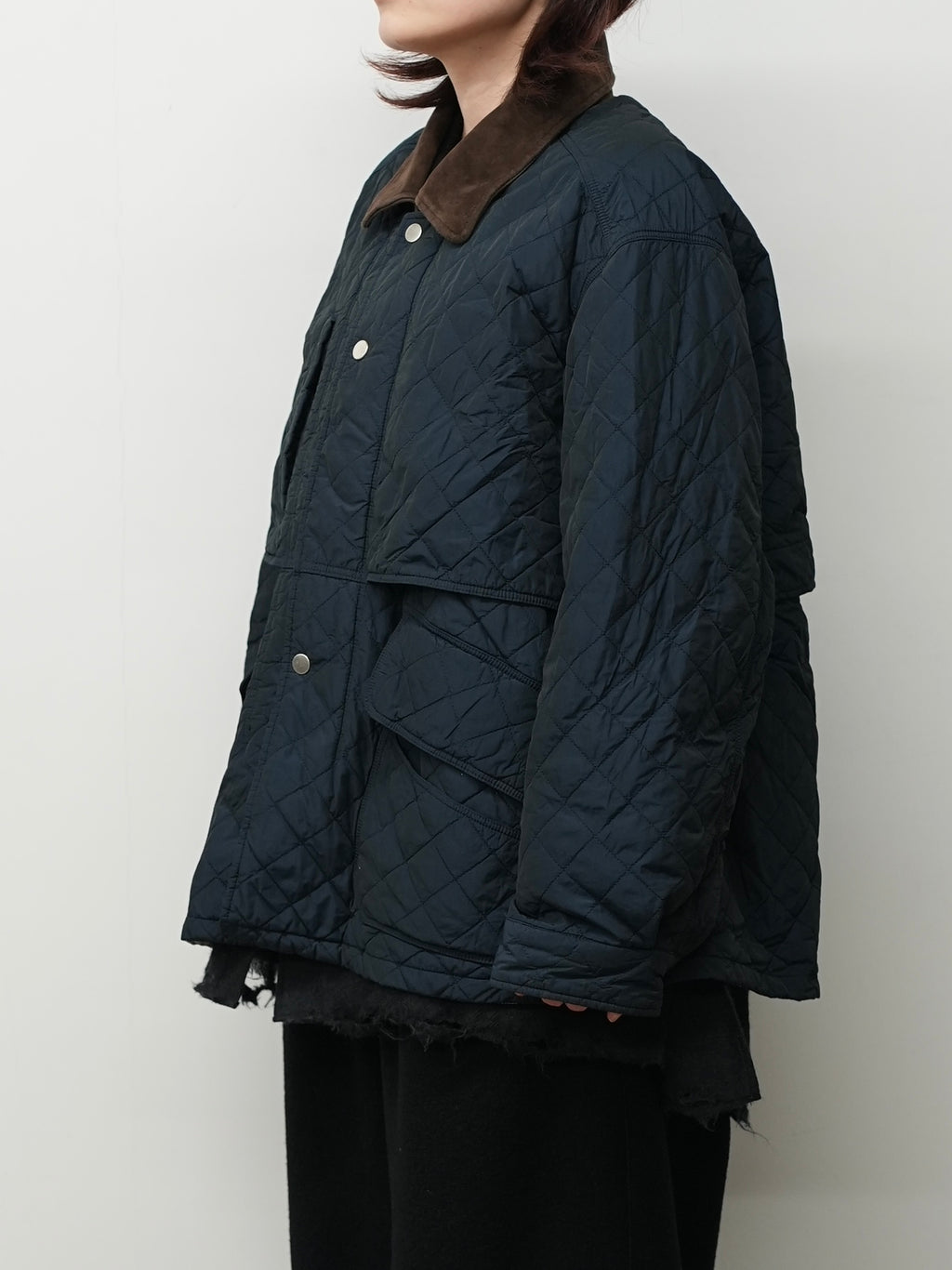 NYLON QUILTING JACKET(NAVY) – ANCELLM