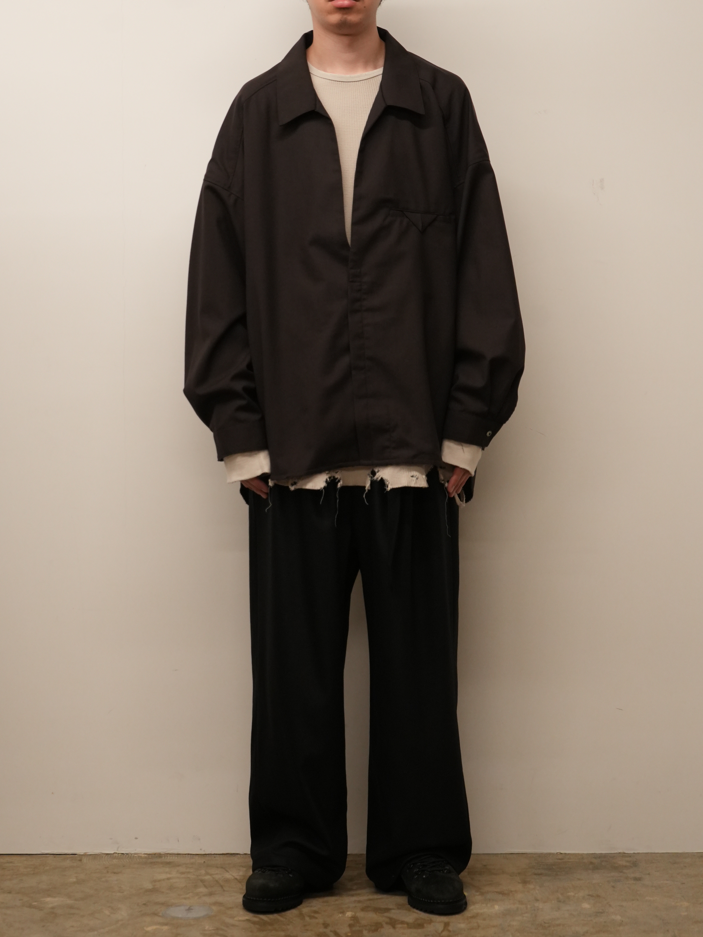 anc-sh73-b) ⁄ ANCELLM (アンセルム) ⁄ WOOL KERSEY TAILORED ancellm 