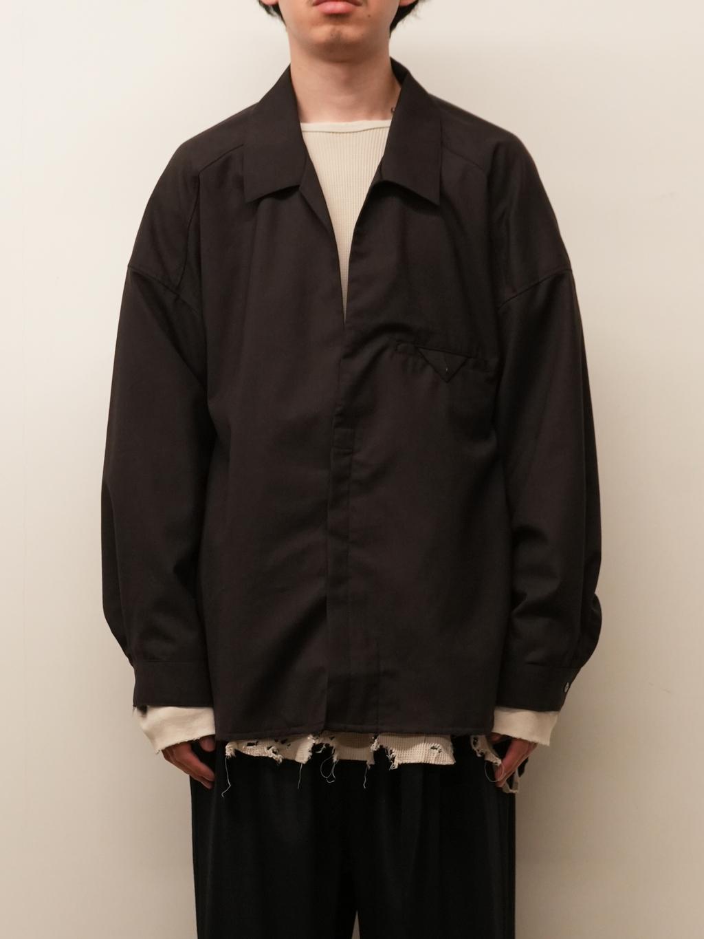 WASH WOOL LONG SHIRT(BROWN) – ANCELLM WASH WOOL LONG SHIRT(BROWN) – ANCELLM