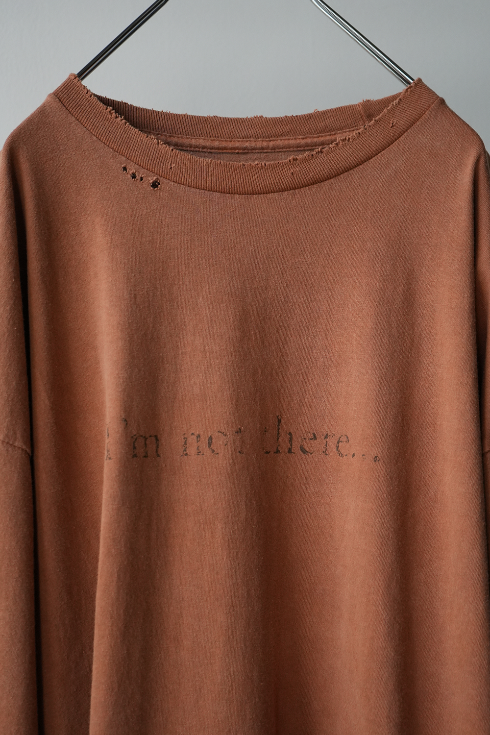 I'm not there DYED LS T-SHIRT(TERRACOTTA)