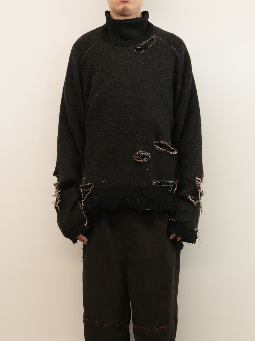 DAMAGE KNIT(BLACK)