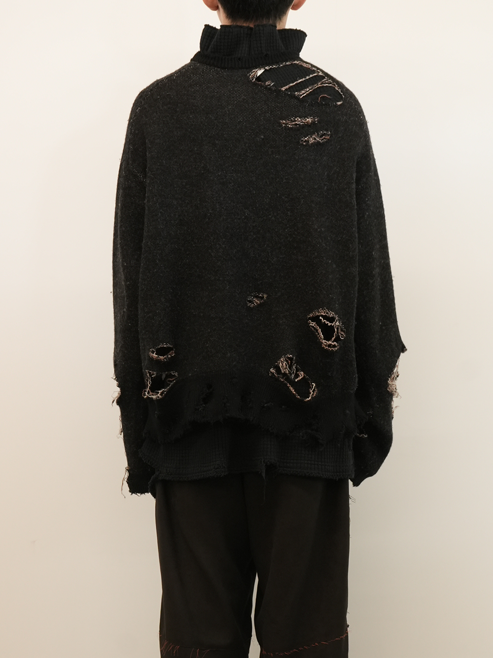 DAMAGE KNIT(BLACK)