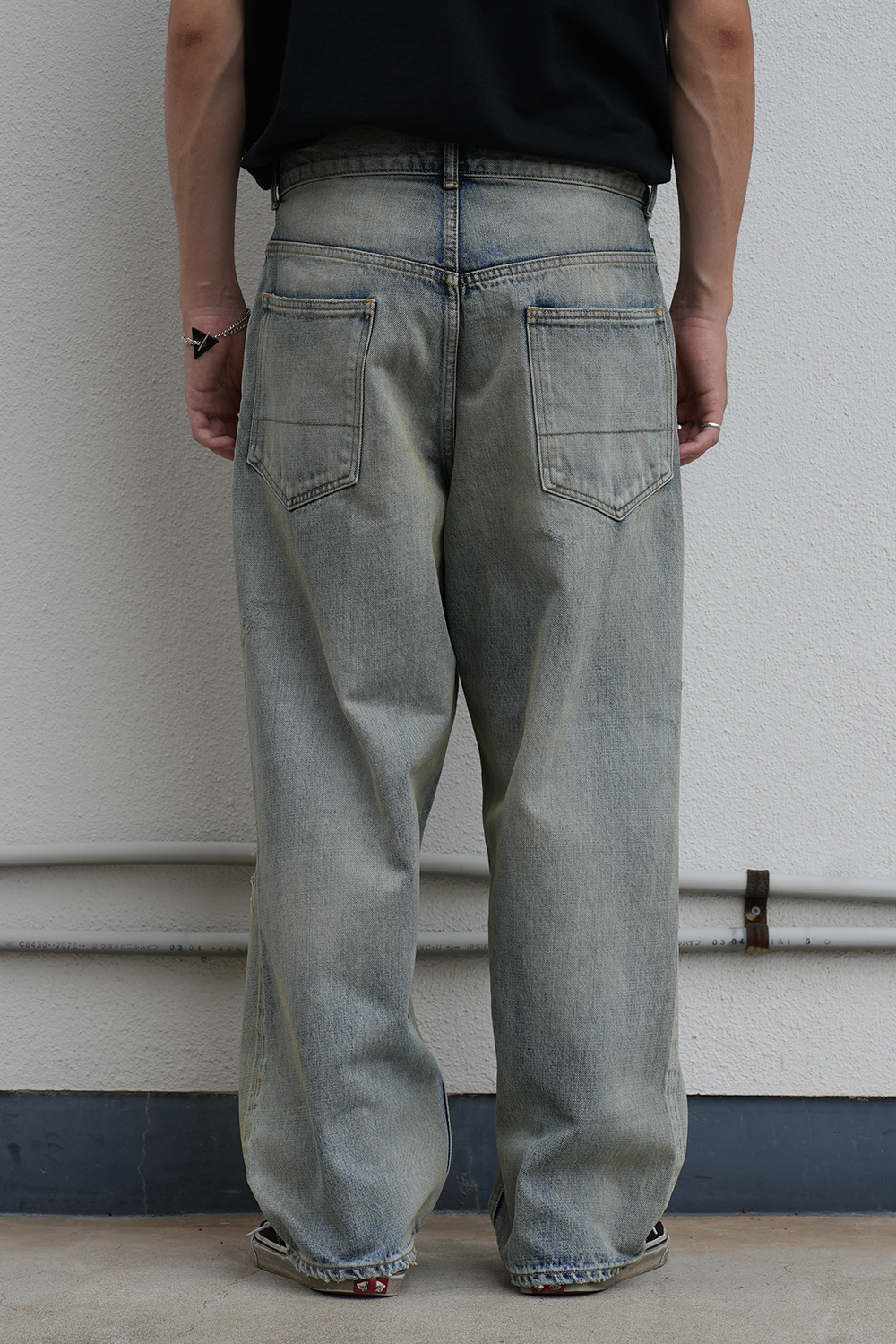 AGING SELVEDGE TAPERED 5P DENIM PANTS