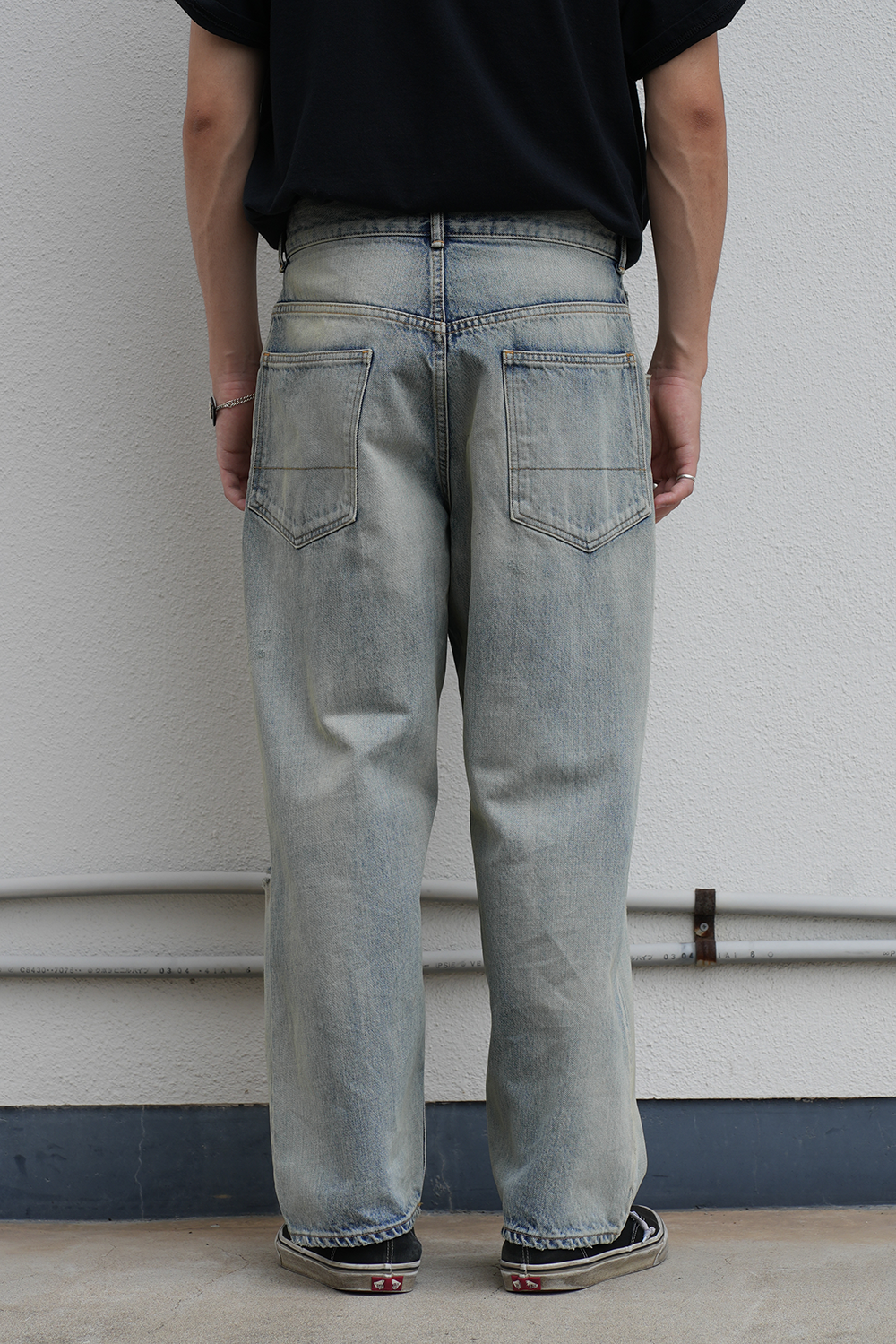 AGING SELVEDGE TAPERED 5P DENIM PANTS