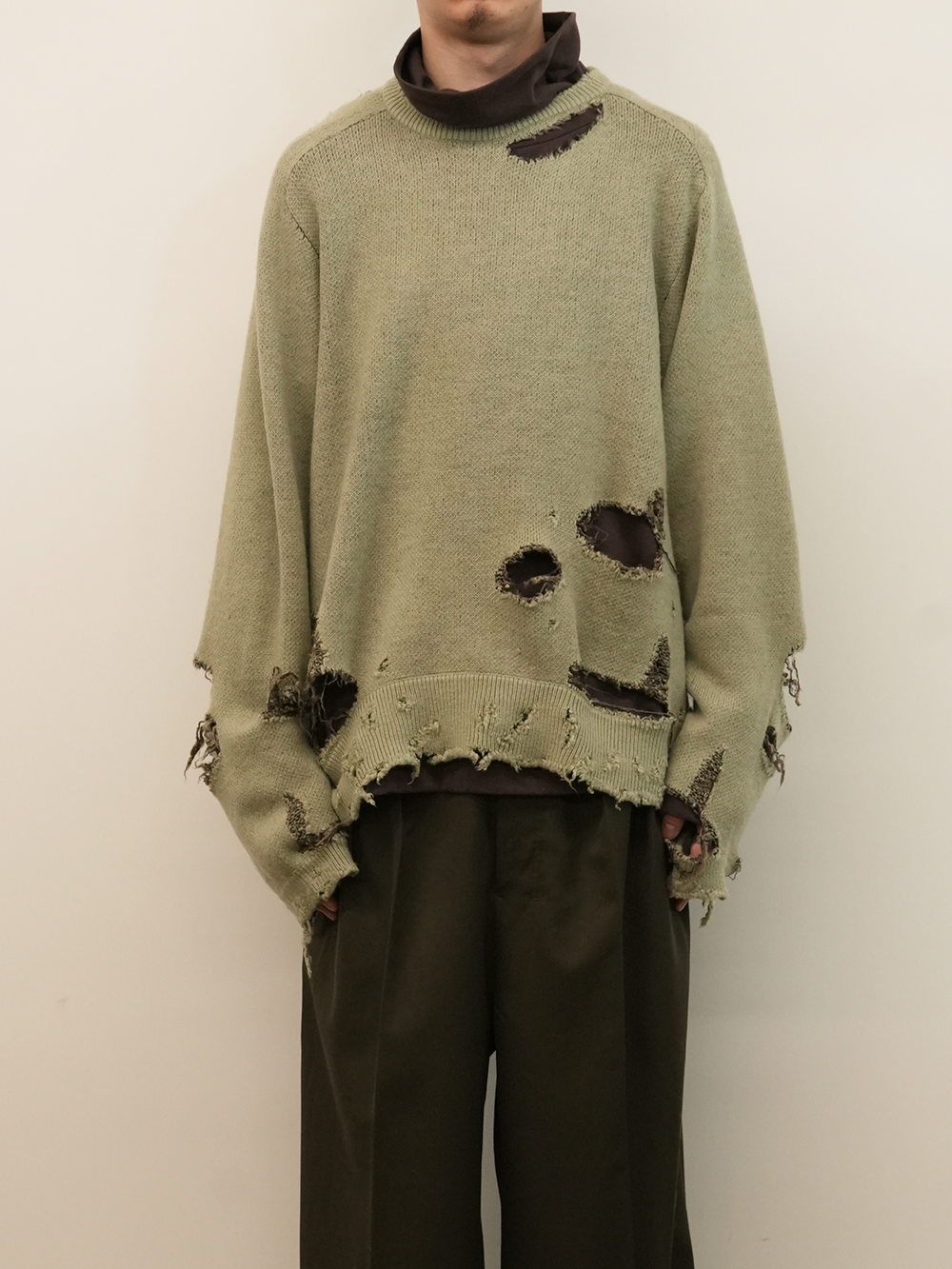 DAMAGE KNIT(GREEN)