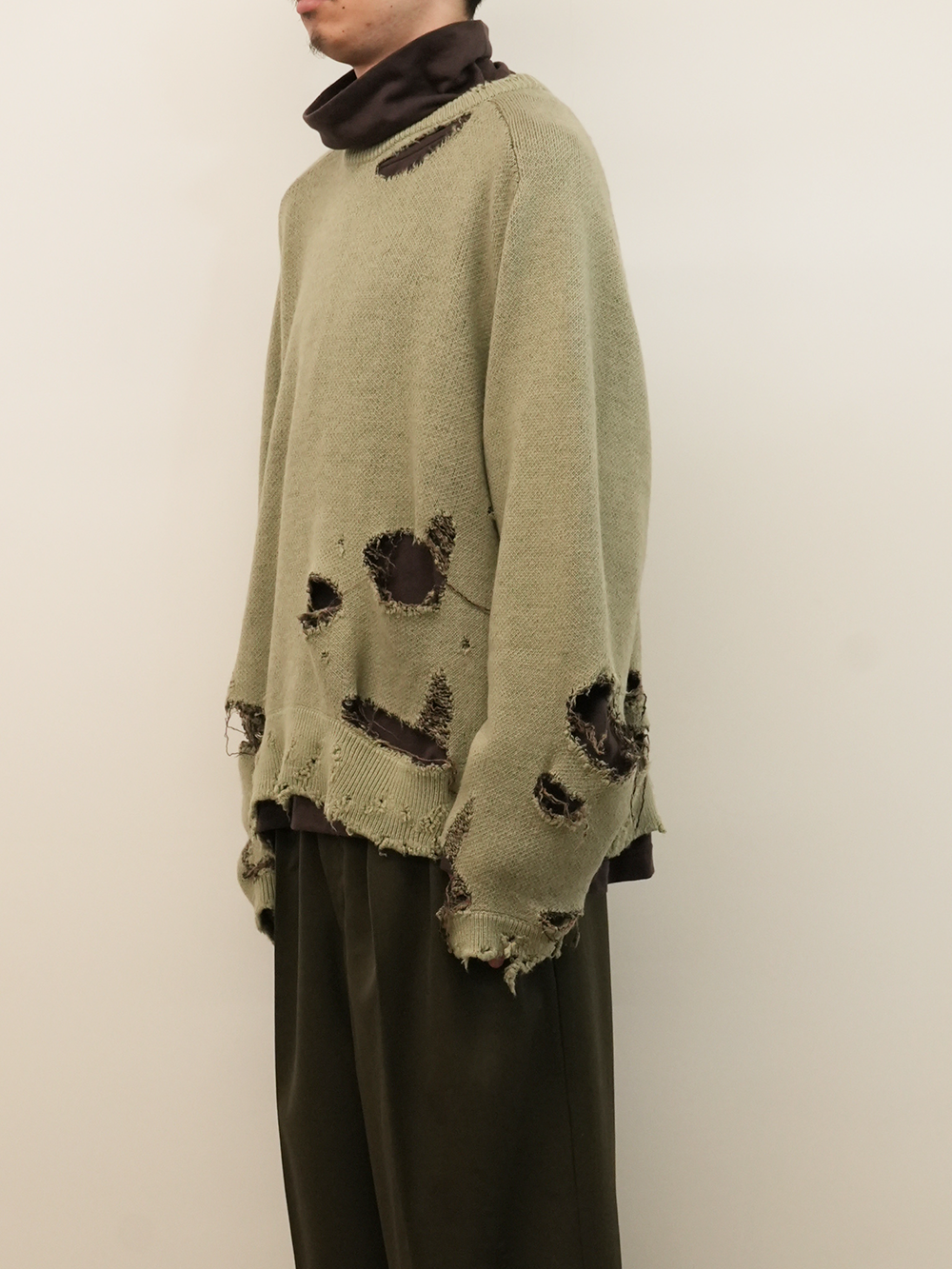 DAMAGE KNIT(GREEN)