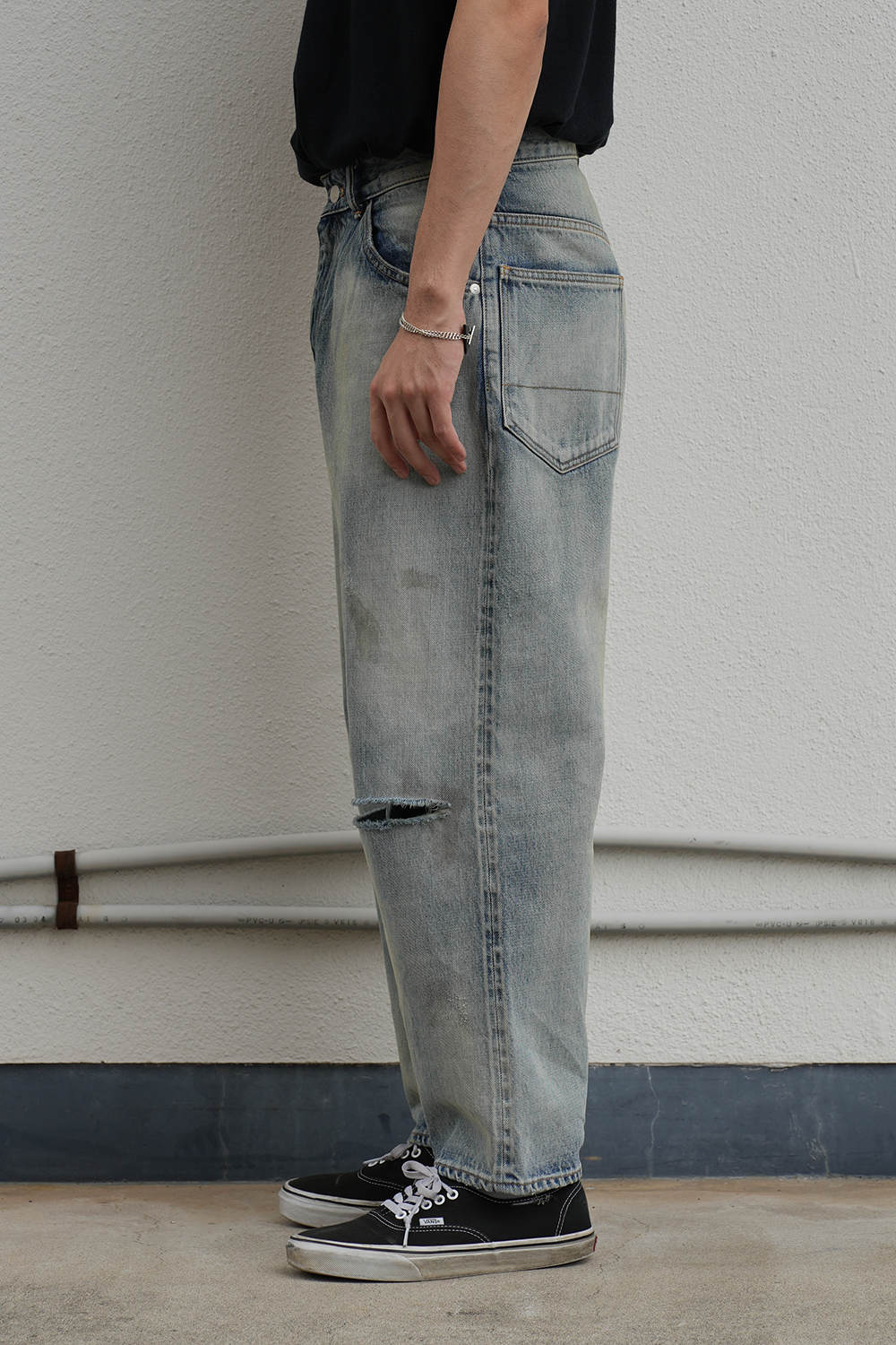 AGING SELVEDGE TAPERED 5P DENIM PANTS