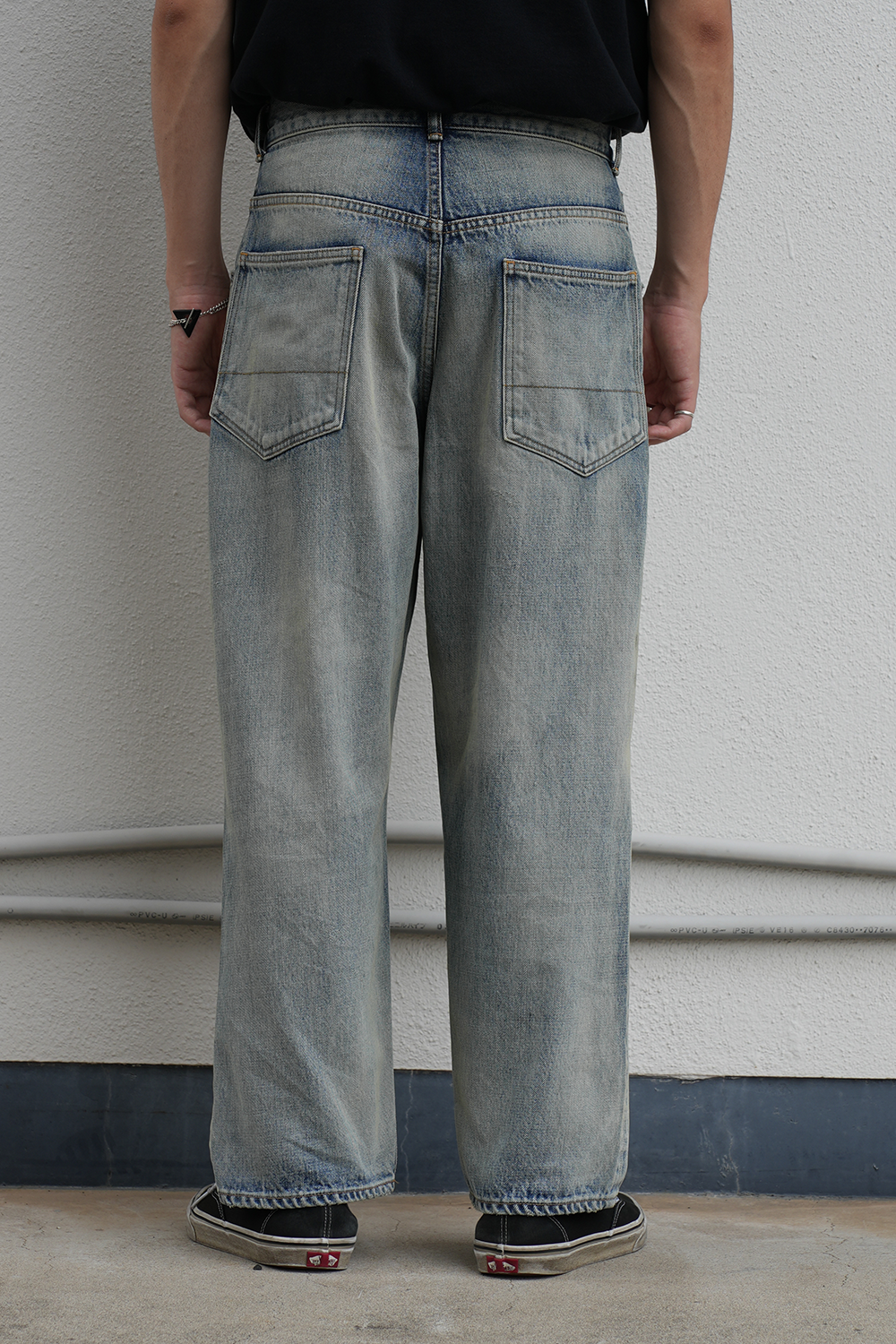 AGING SELVEDGE TAPERED 5P DENIM PANTS