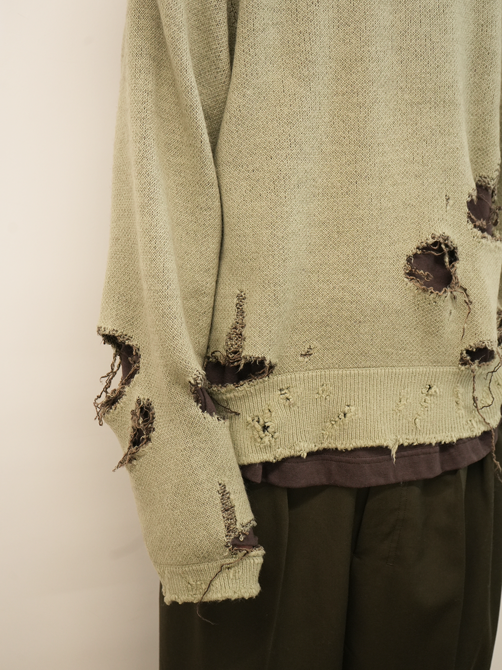 DAMAGE KNIT(GREEN)