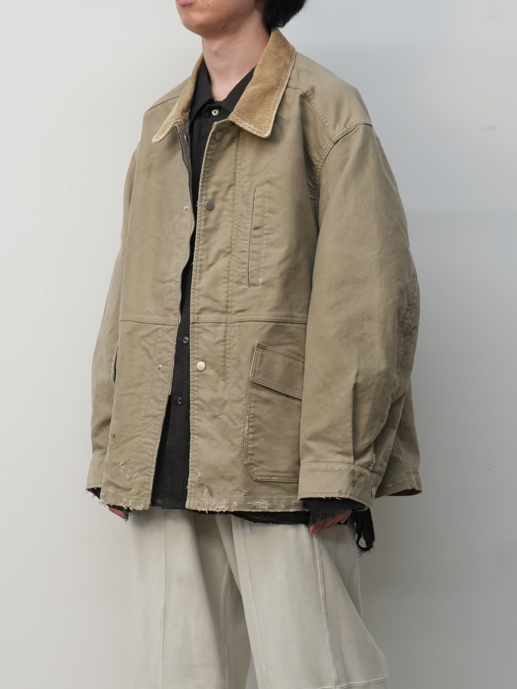 MOLESKIN WORK JACKET(BEIGE) – ANCELLM MOLESKIN WORK JACKET(BEIGE) – ANCELLM