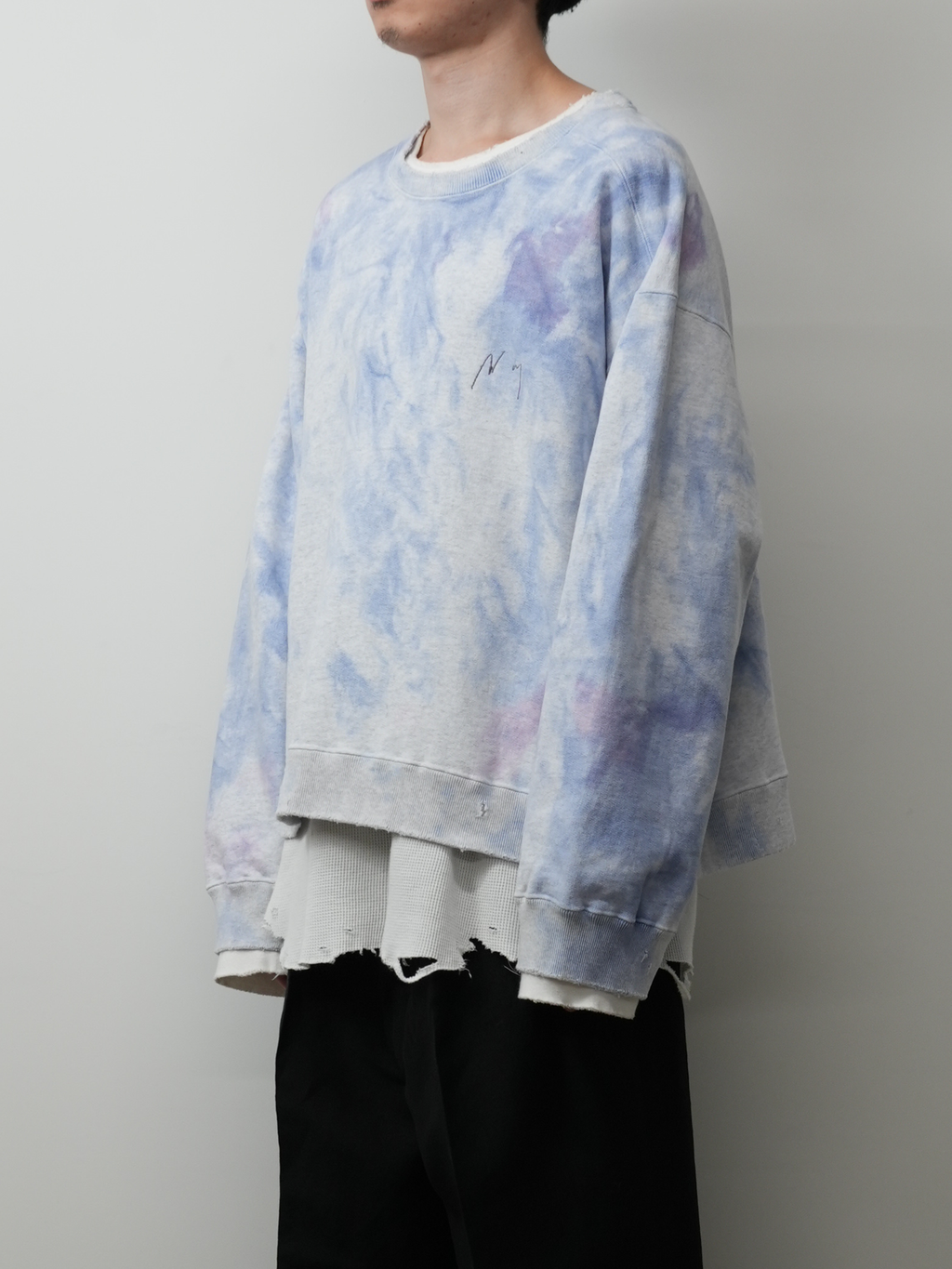 MARBLING SWEAT SHIRT(NAVY)