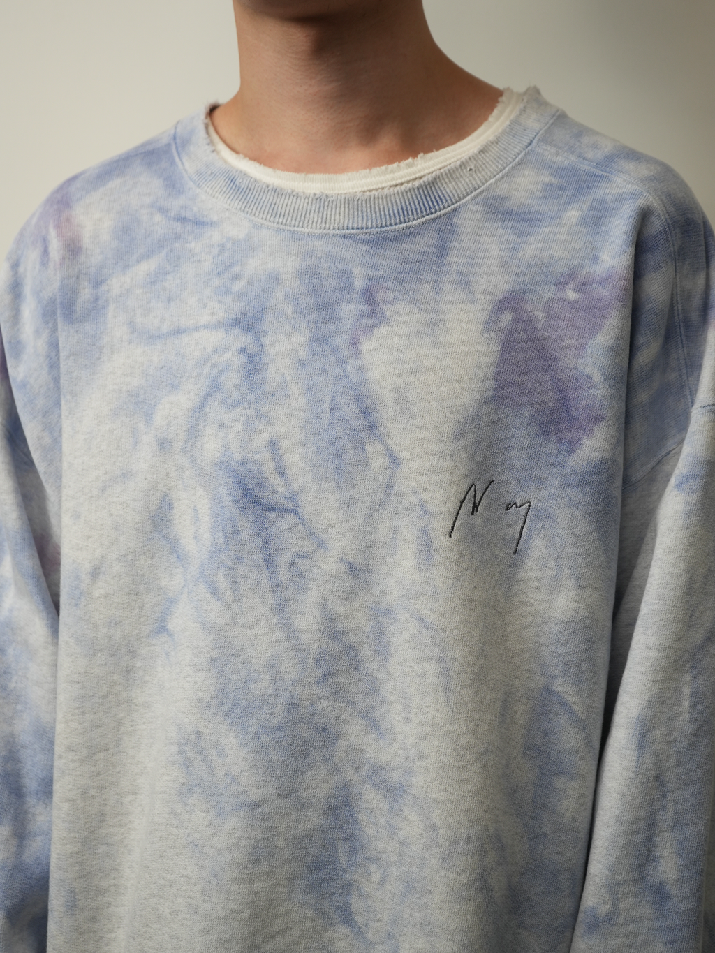 MARBLING SWEAT SHIRT(NAVY)