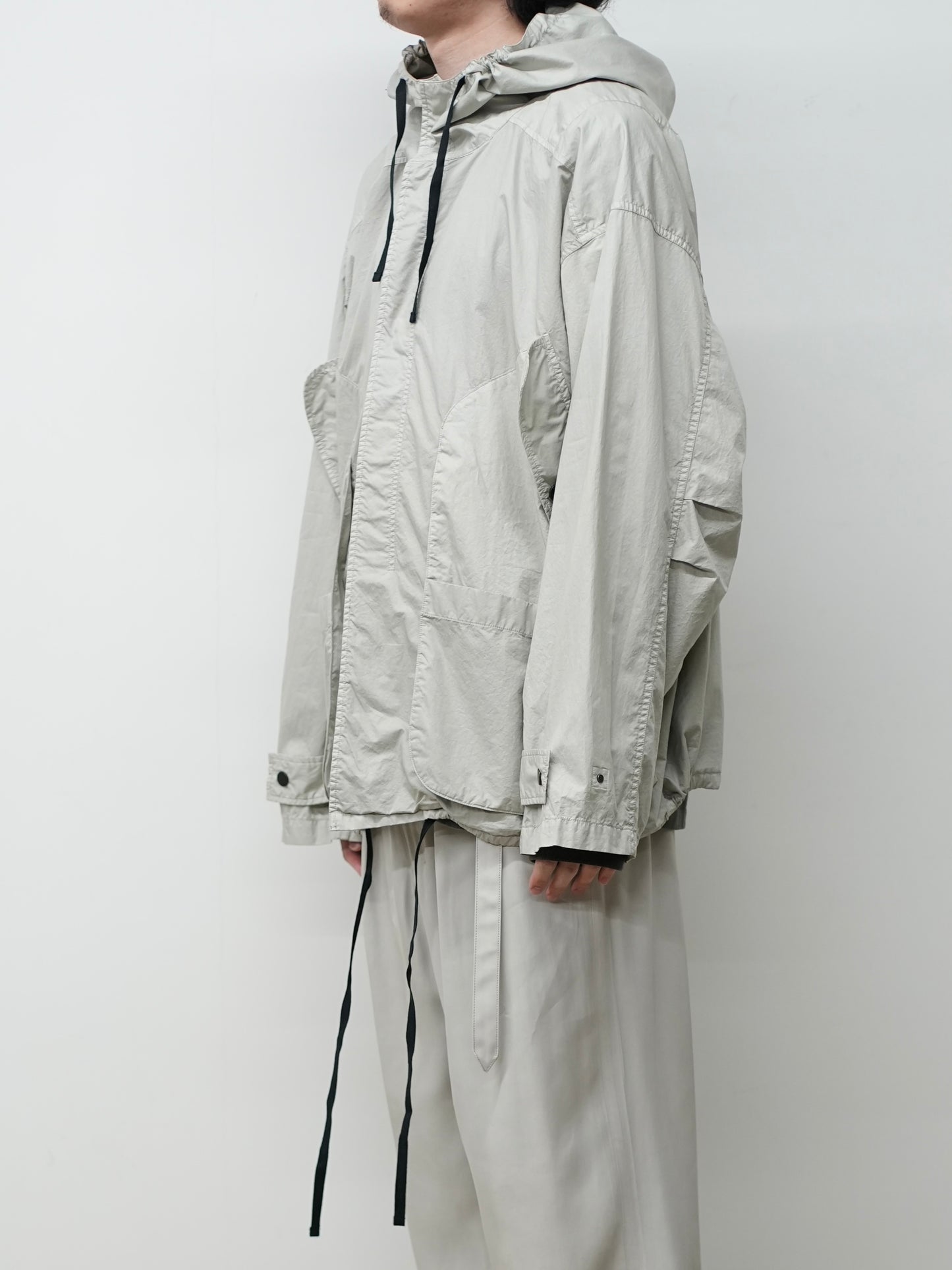 HOODED FIELD SHIRT JACKET(GRAY)