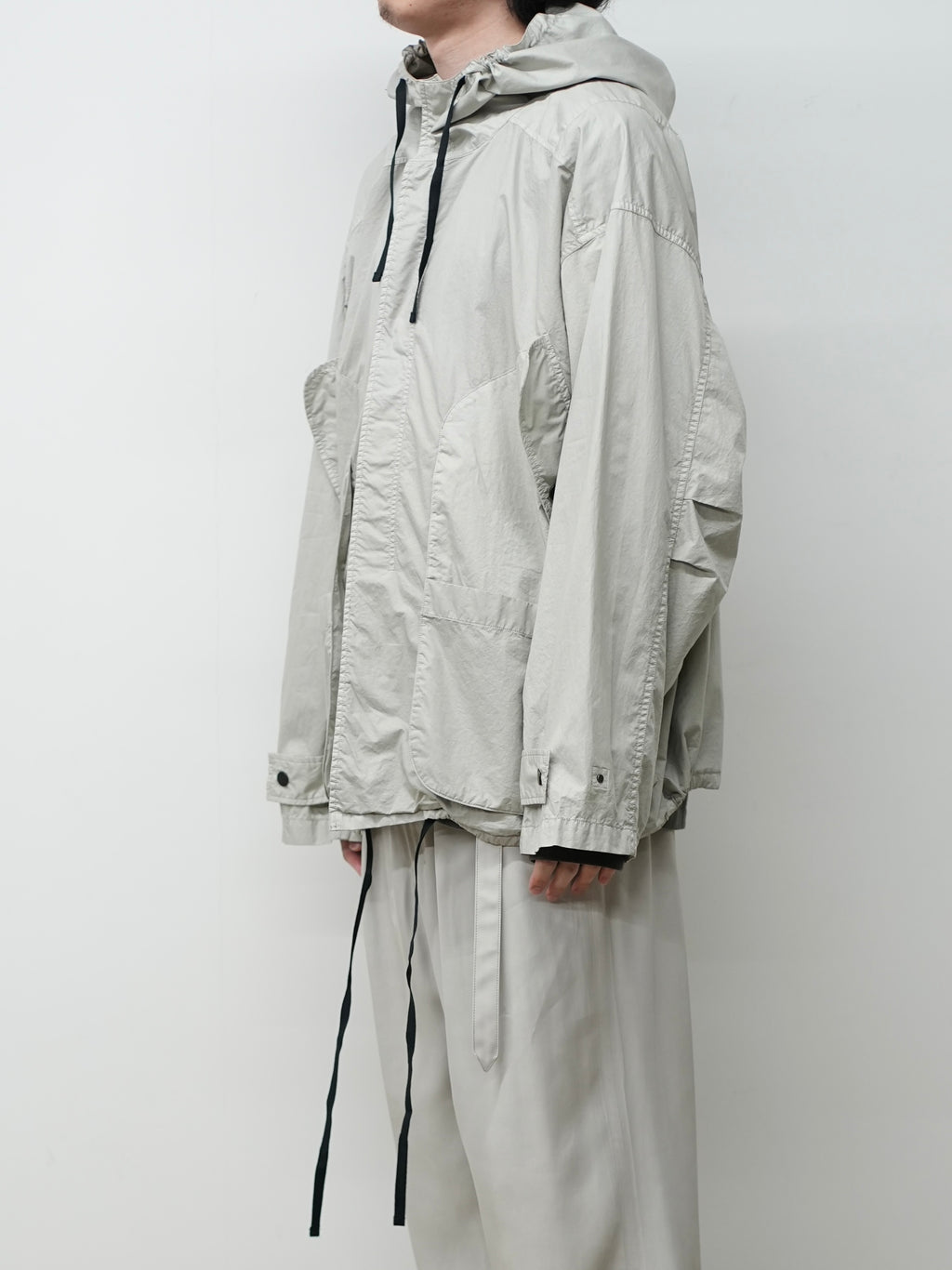 HOODED FIELD SHIRT JACKET(GRAY)