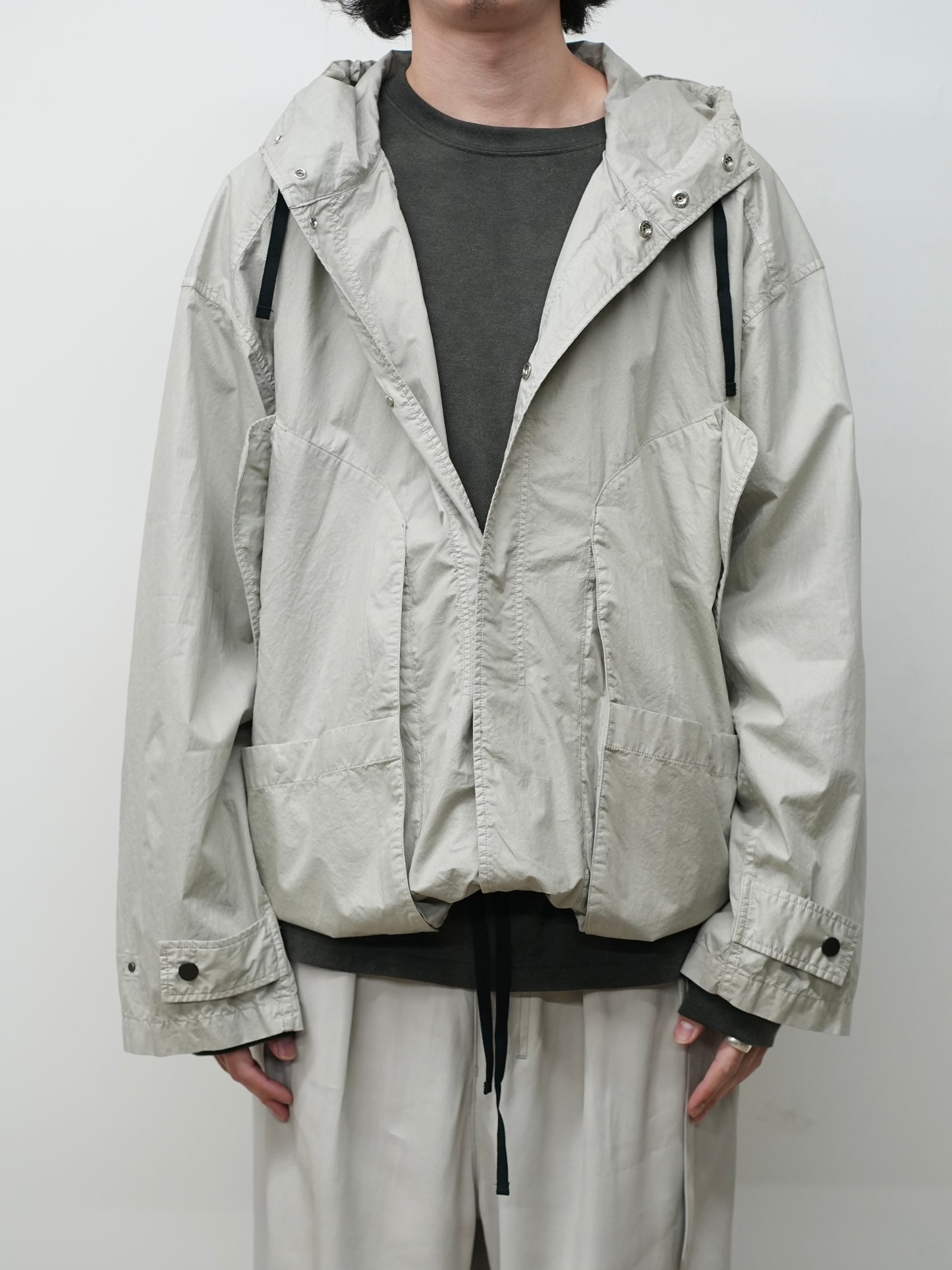 HOODED FIELD SHIRT JACKET(GRAY)