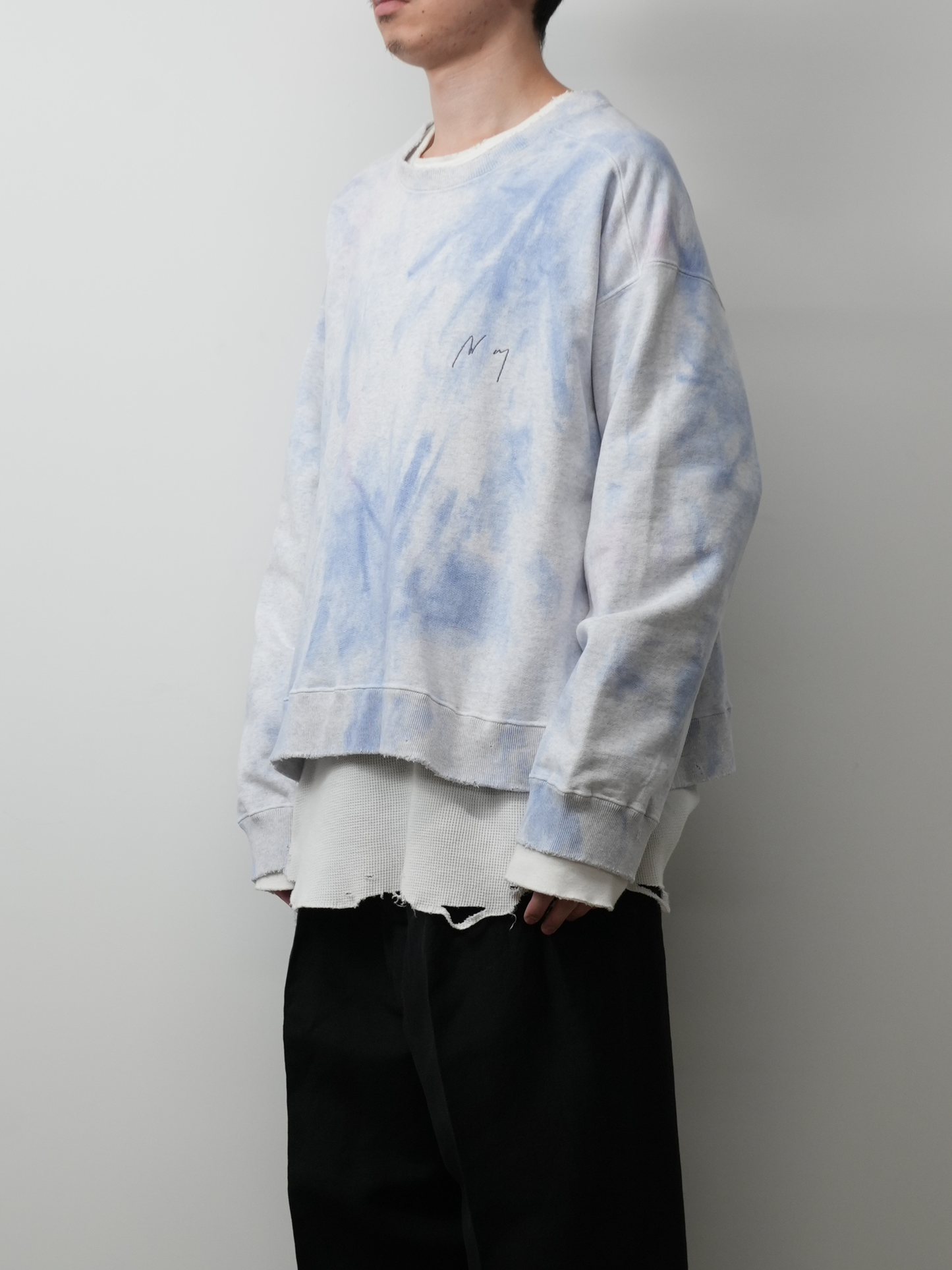 MARBLING SWEAT SHIRT(NAVY)