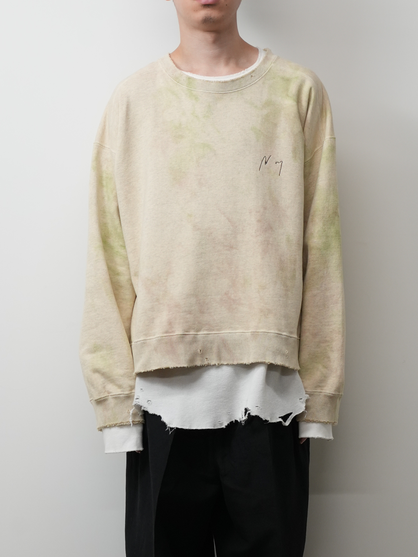 MARBLING SWEAT SHIRT(GREEN)