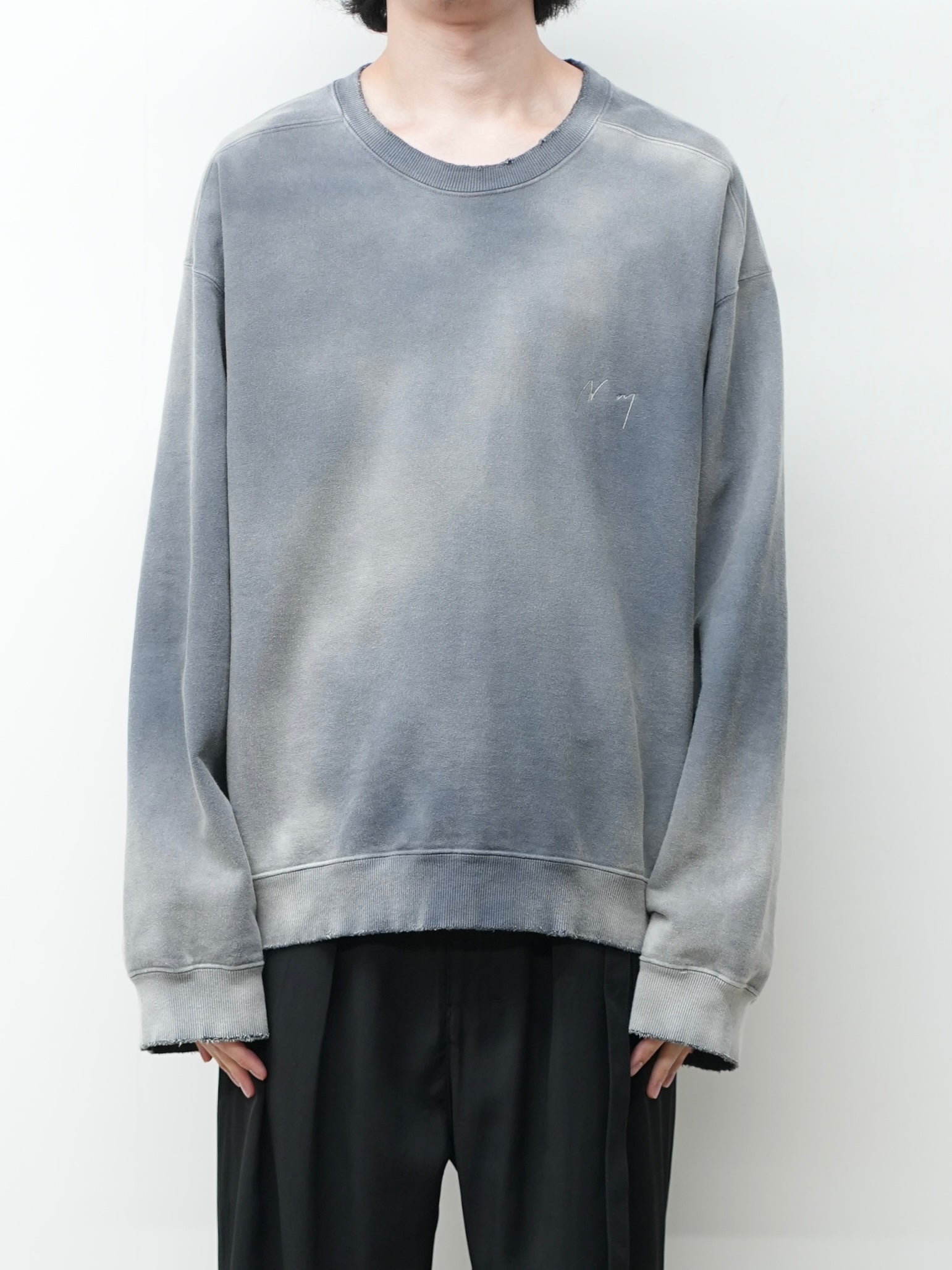 ancellm UNEVENNESS SWEAT SHIRT スウェット　2 UNEVENNESS SWEAT SHIRT(GRAY) – ANCELLM