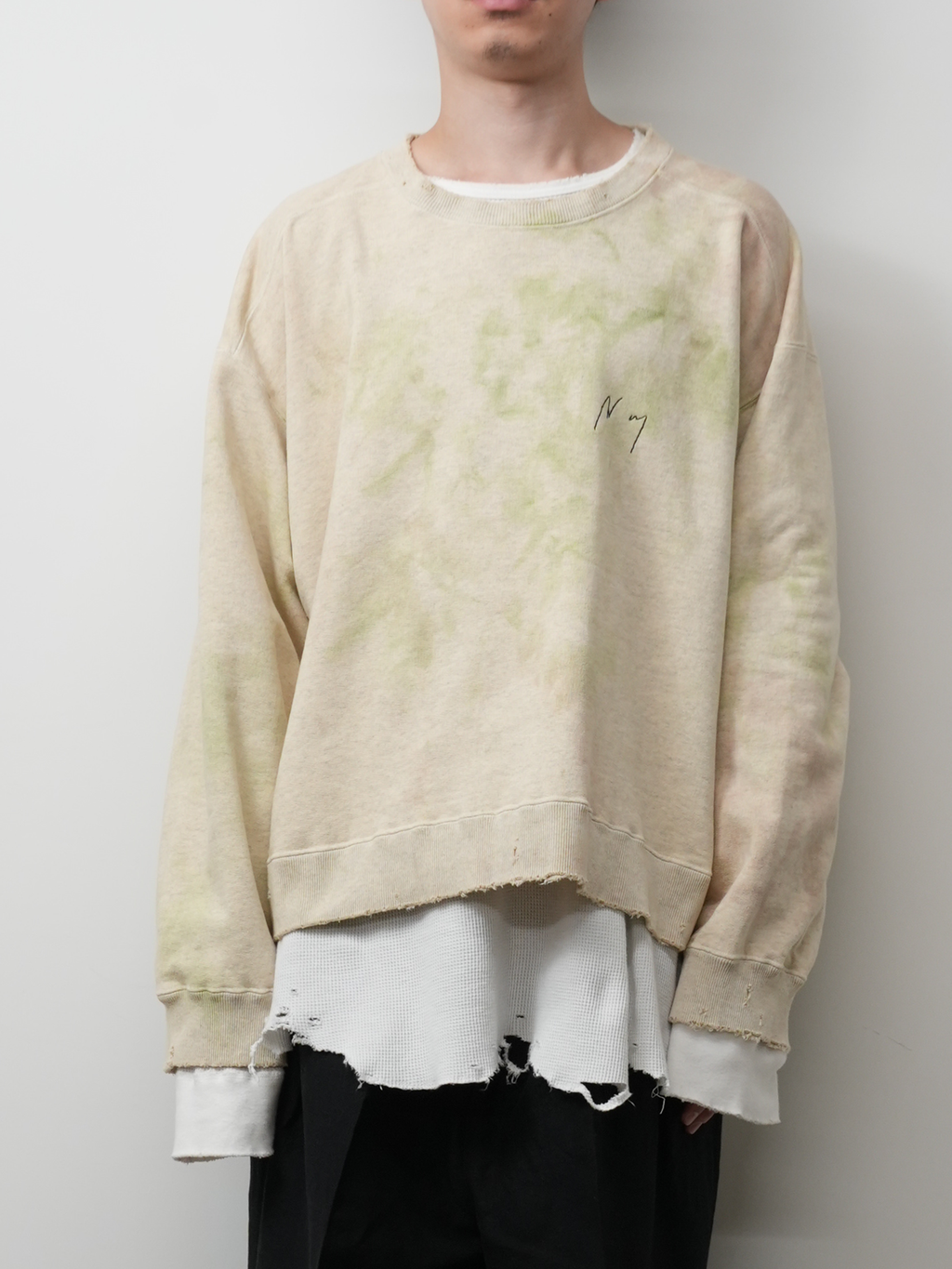 MARBLING SWEAT SHIRT(GREEN)