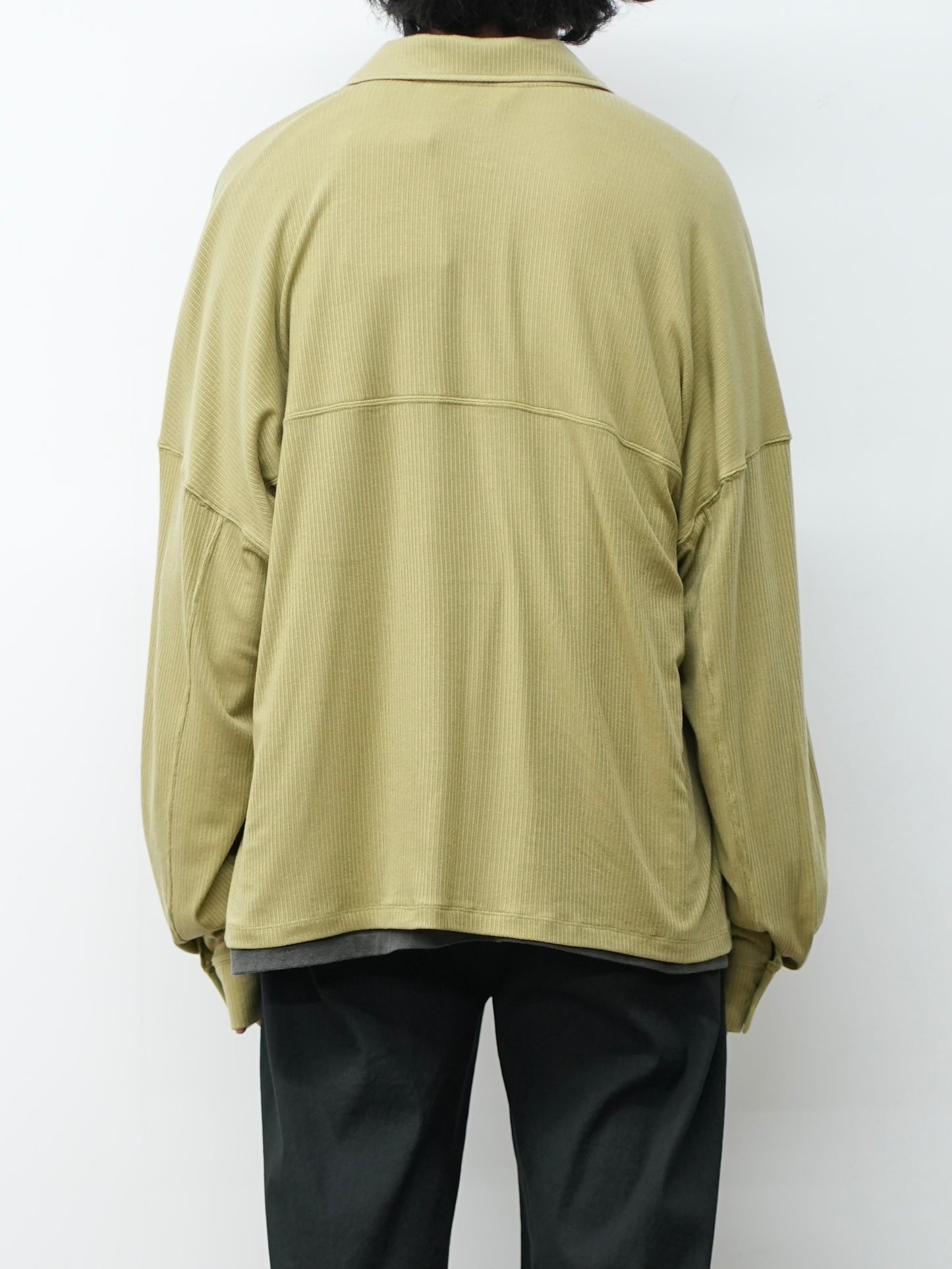 CAS/SIL KIMONO KNIT SHIRT(YELLOW)