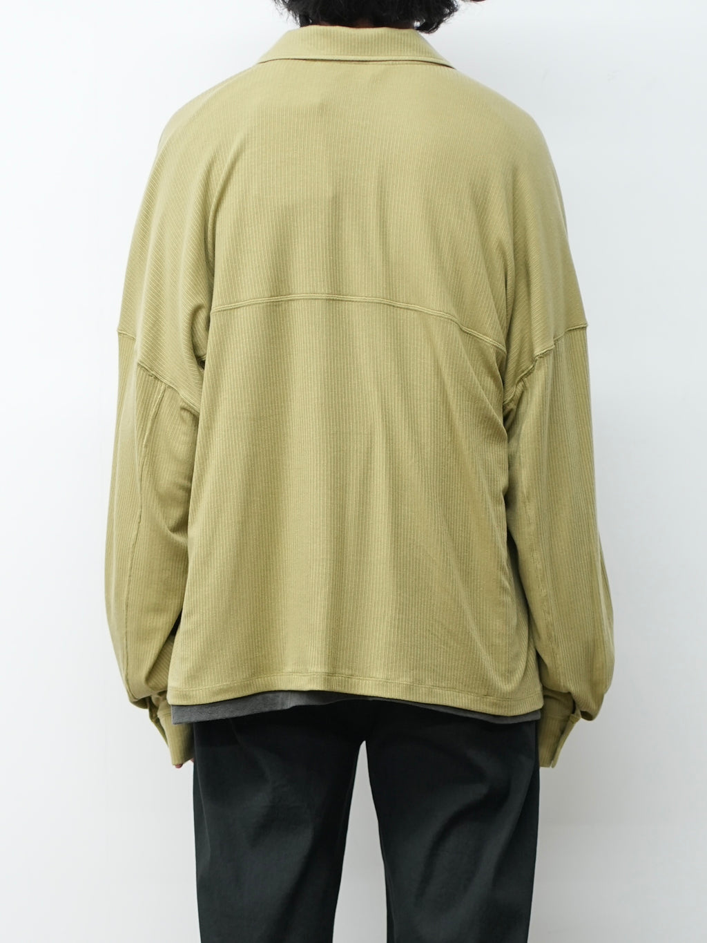 CAS/SIL KIMONO KNIT SHIRT(YELLOW)
