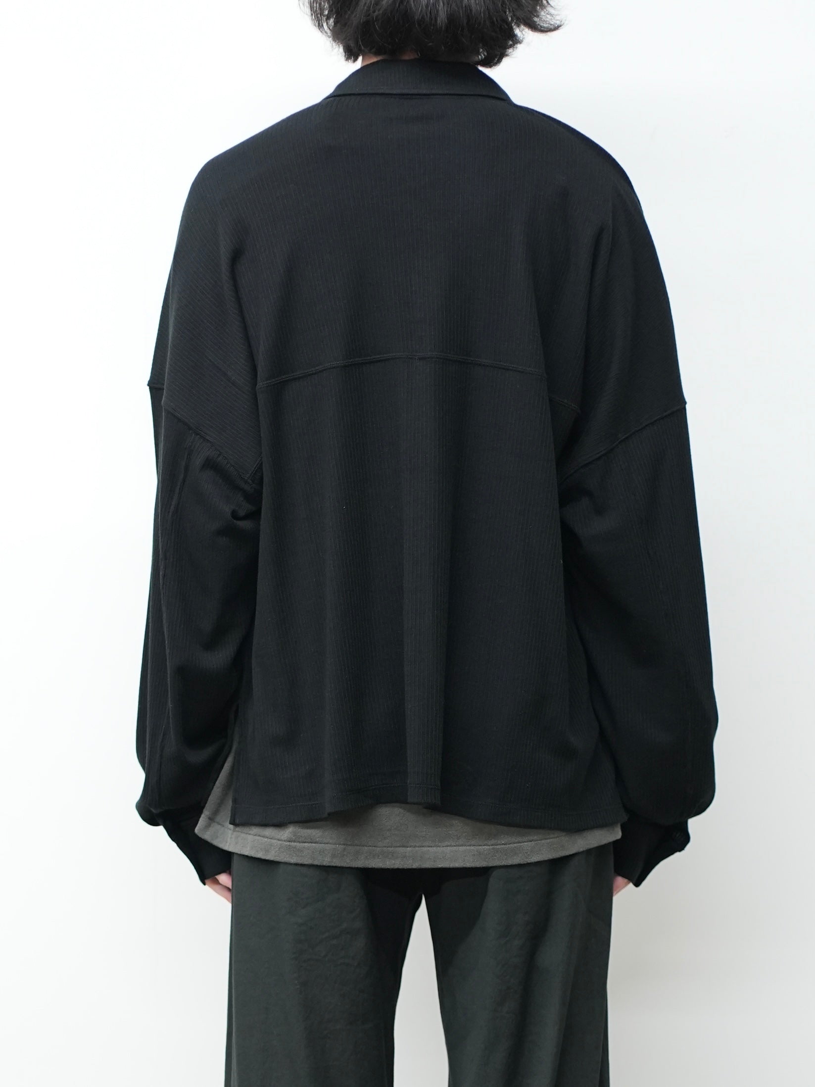 CAS/SIL KIMONO KNIT SHIRT(BLACK) – ANCELLM