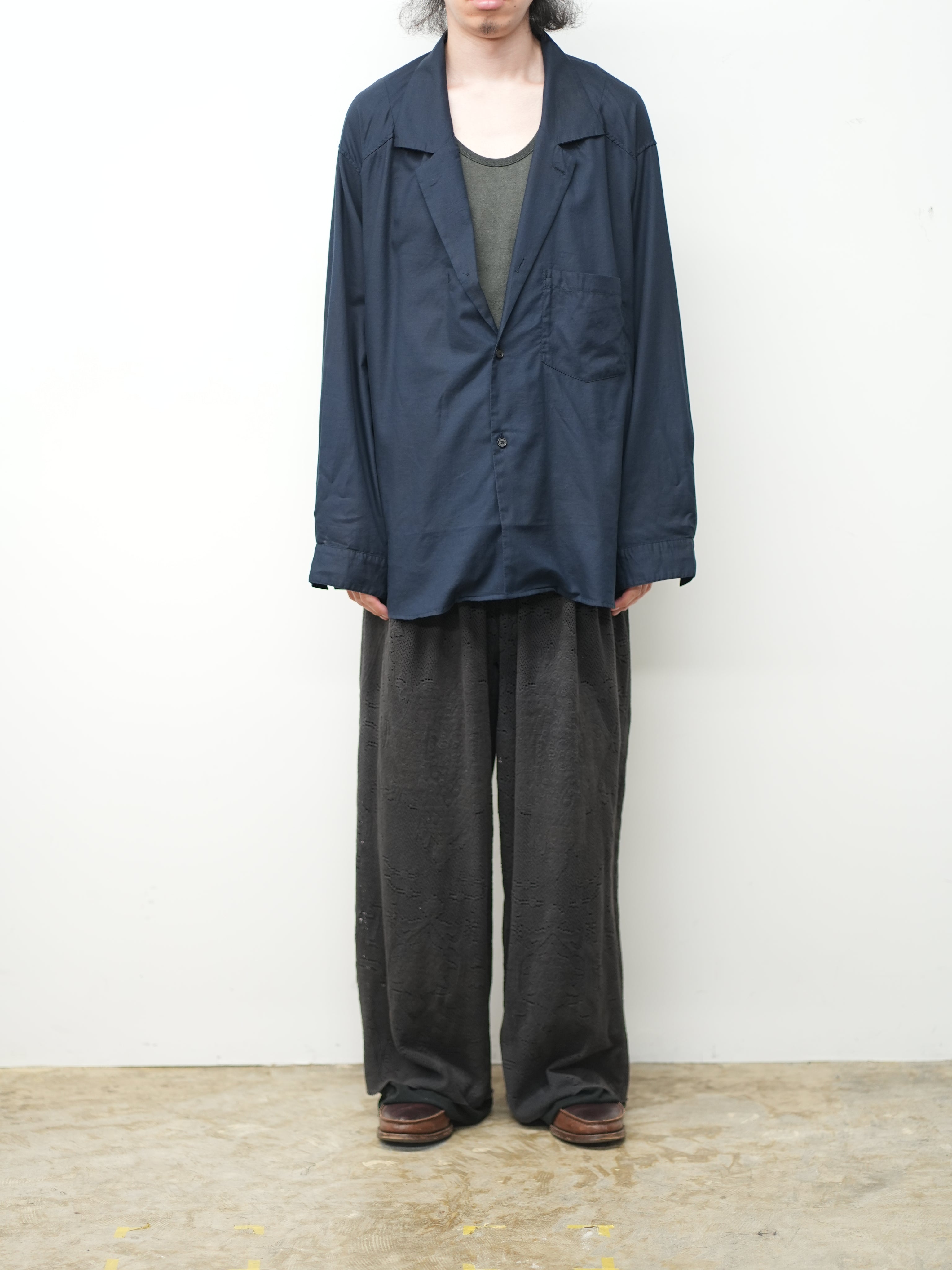 C/S TAILORED SHIRT(NAVY) – ANCELLM