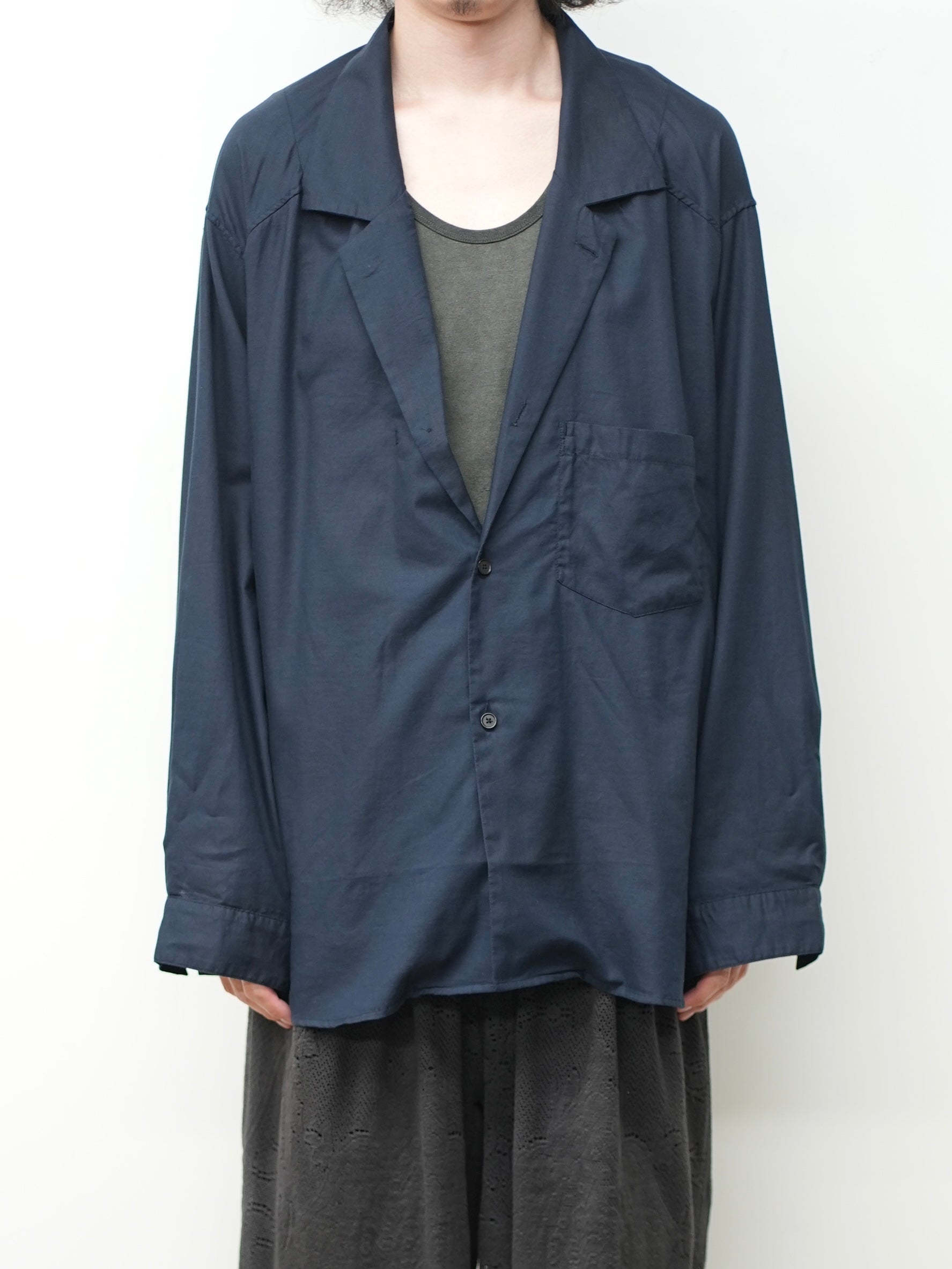 C/S TAILORED SHIRT(NAVY) – ANCELLM