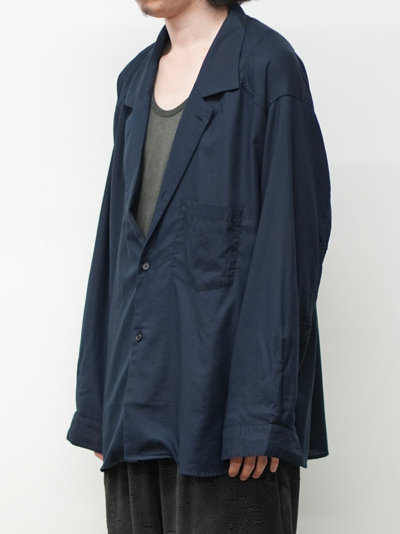 完売品 ancellm C/S TAILORED SHIRT NAVY サイズ1 C/S TAILORED SHIRT(NAVY) – ANCELLM