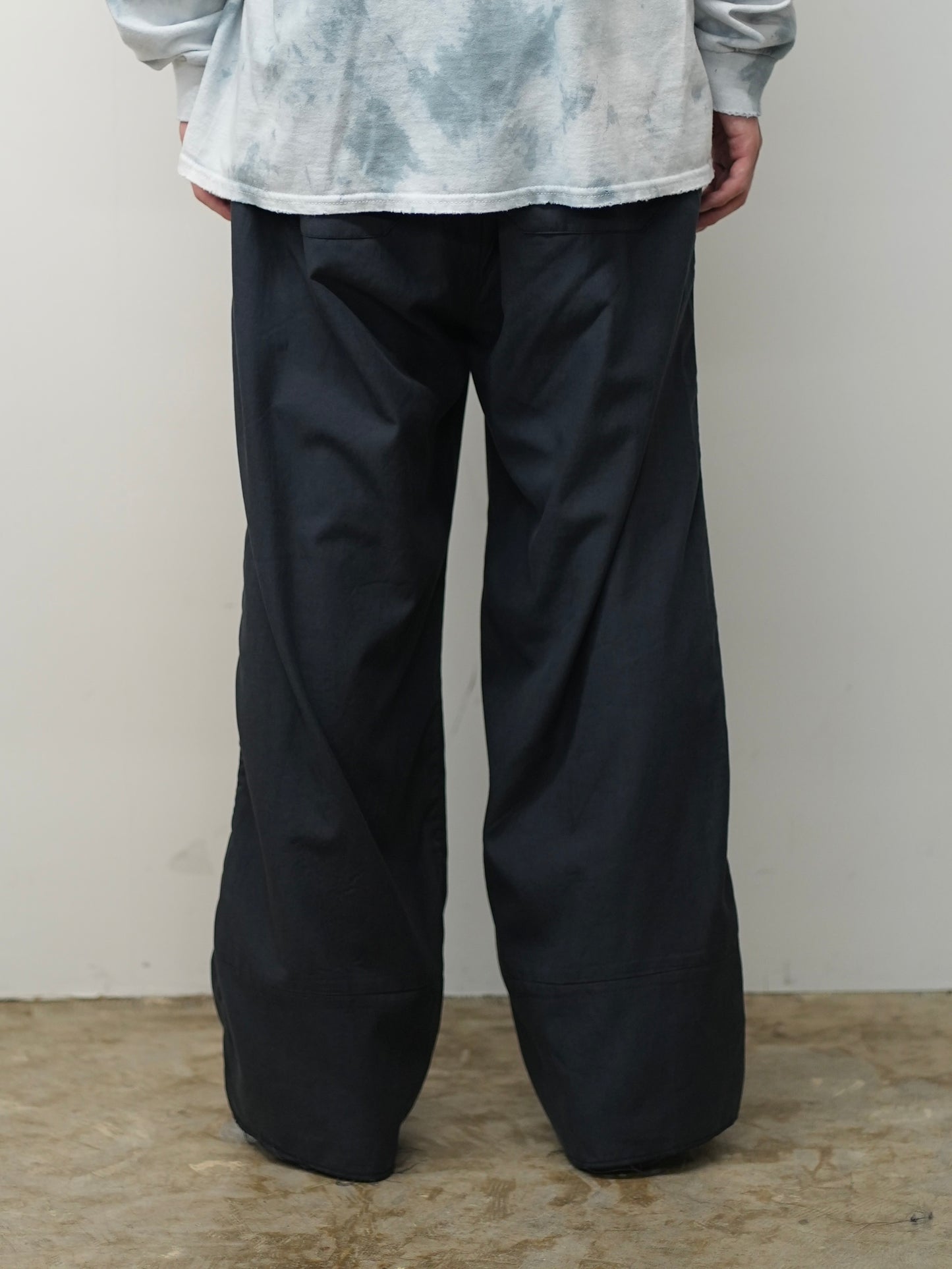 L/C TUCK EASY PANTS(NAVY)