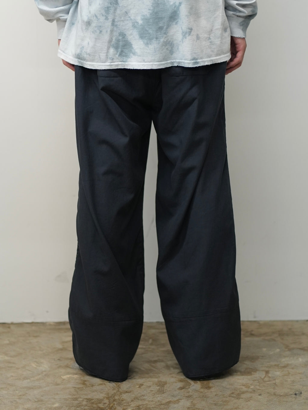 L/C TUCK EASY PANTS(NAVY)