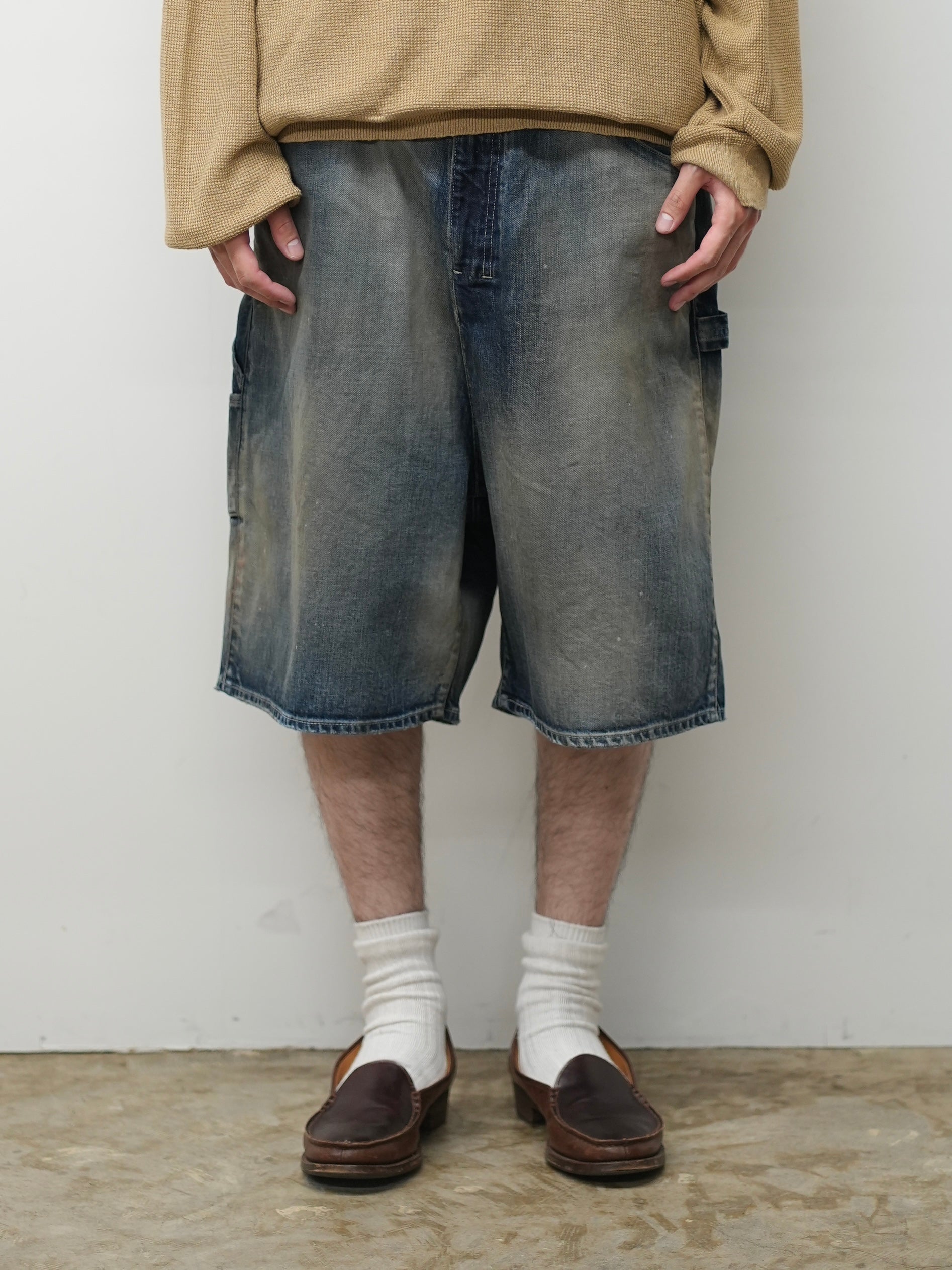 DENIM PAINTER SHORTS(INDIGO) – ANCELLM