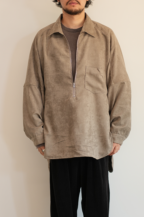 ancellm VEGAN LEATHER SKIPPER LS SHIRT ancellm VEGAN LEATHER SKIPPER LS SHIRT