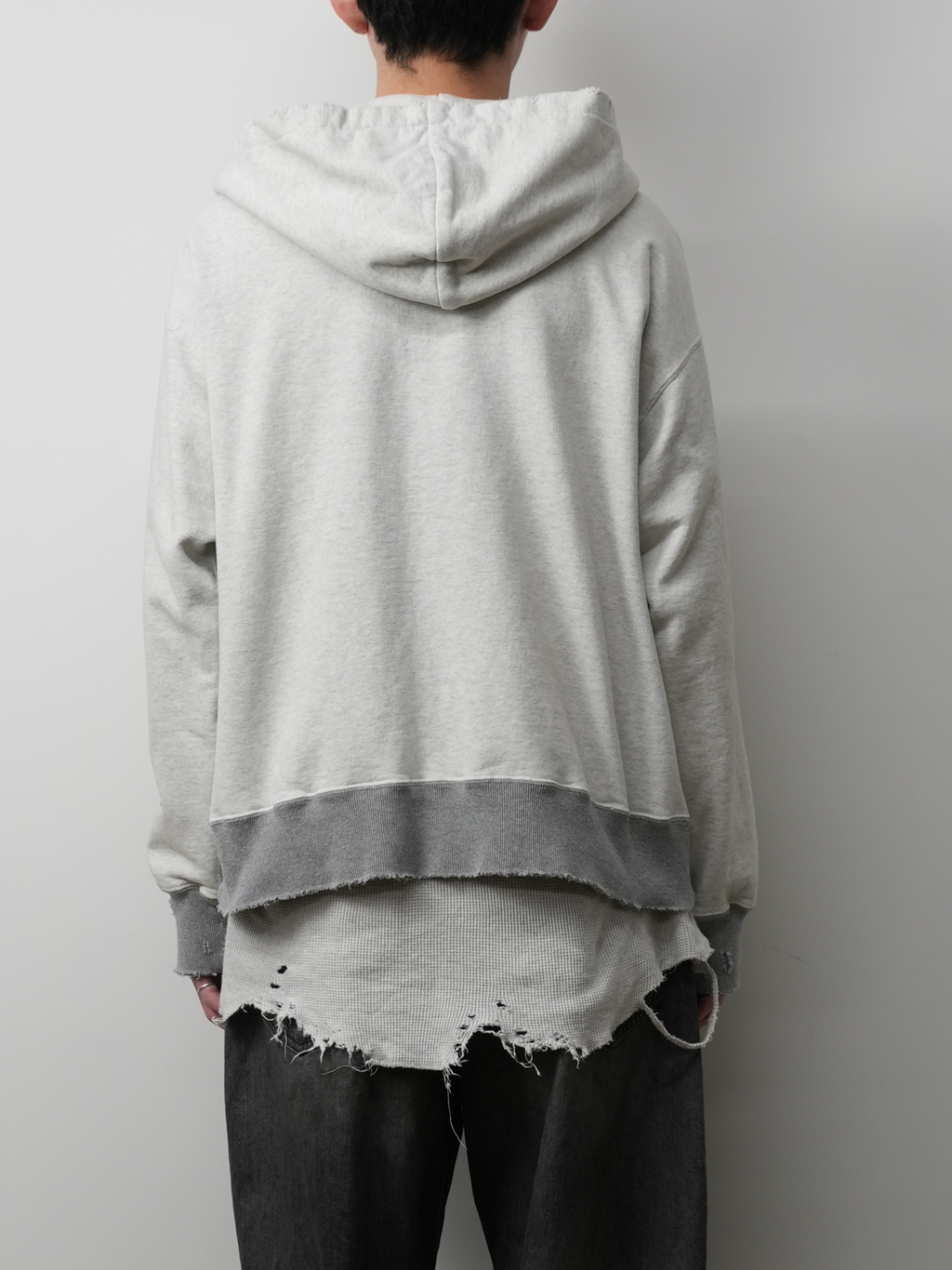 ZIPUP HOODIE(HEATHER WHITE)