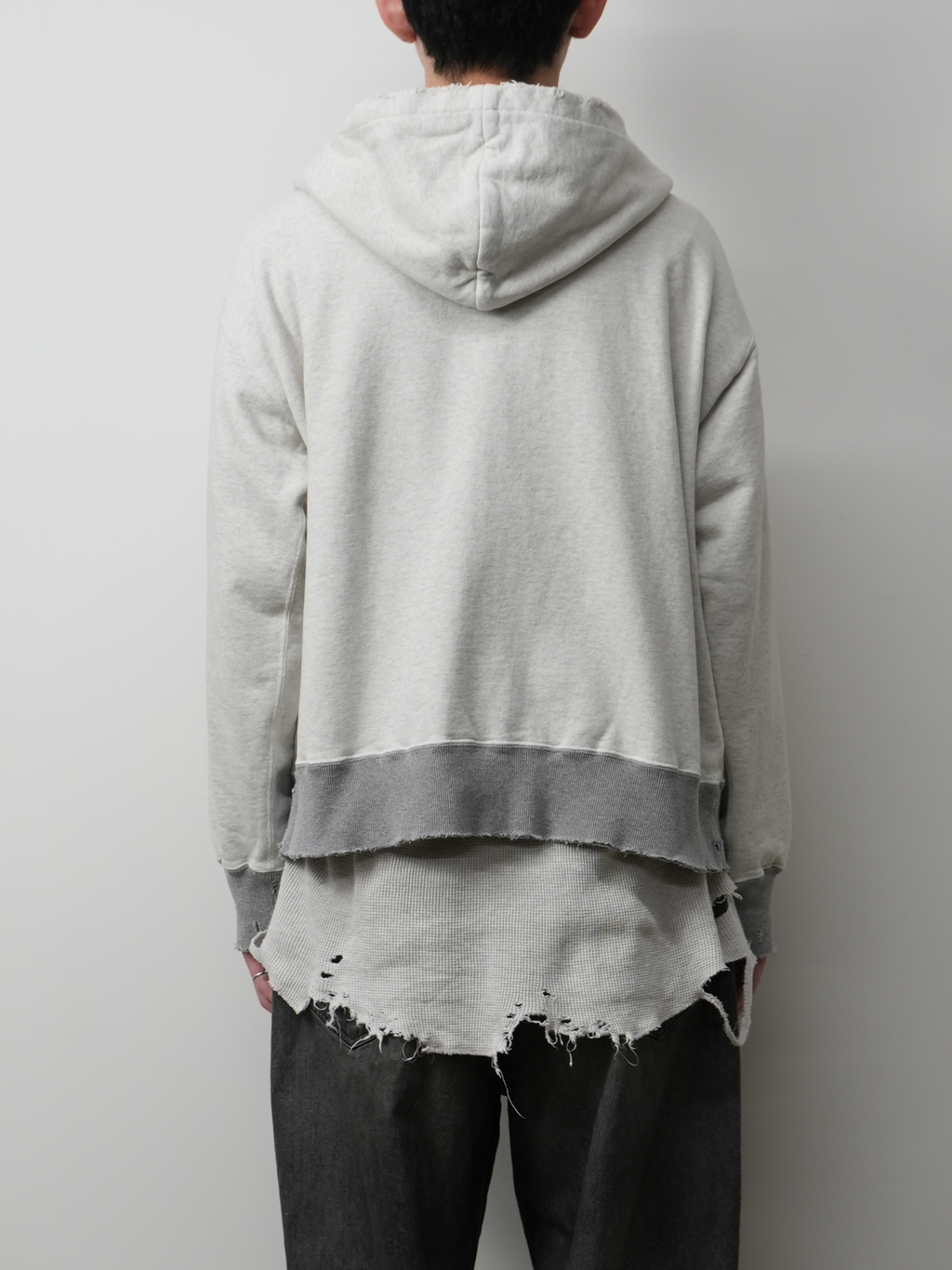 ZIPUP HOODIE(HEATHER WHITE)