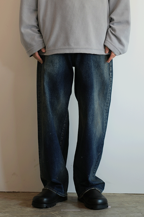 AGING TAPERED 5P DENIM PANTS(INDIGO)