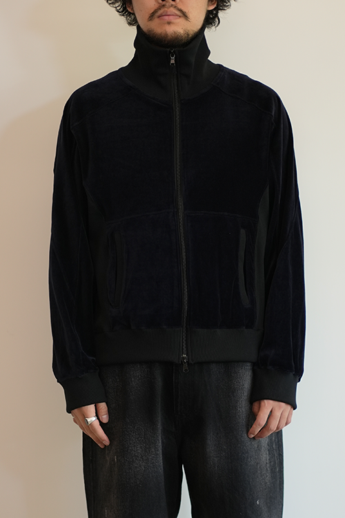 VELOUR SWITCHING JACKET(NAVY)