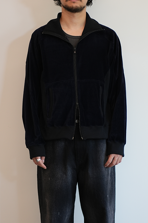 VELOUR SWITCHING JACKET(NAVY)