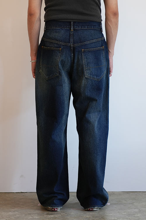 AGING TAPERED 5P DENIM PANTS(INDIGO)