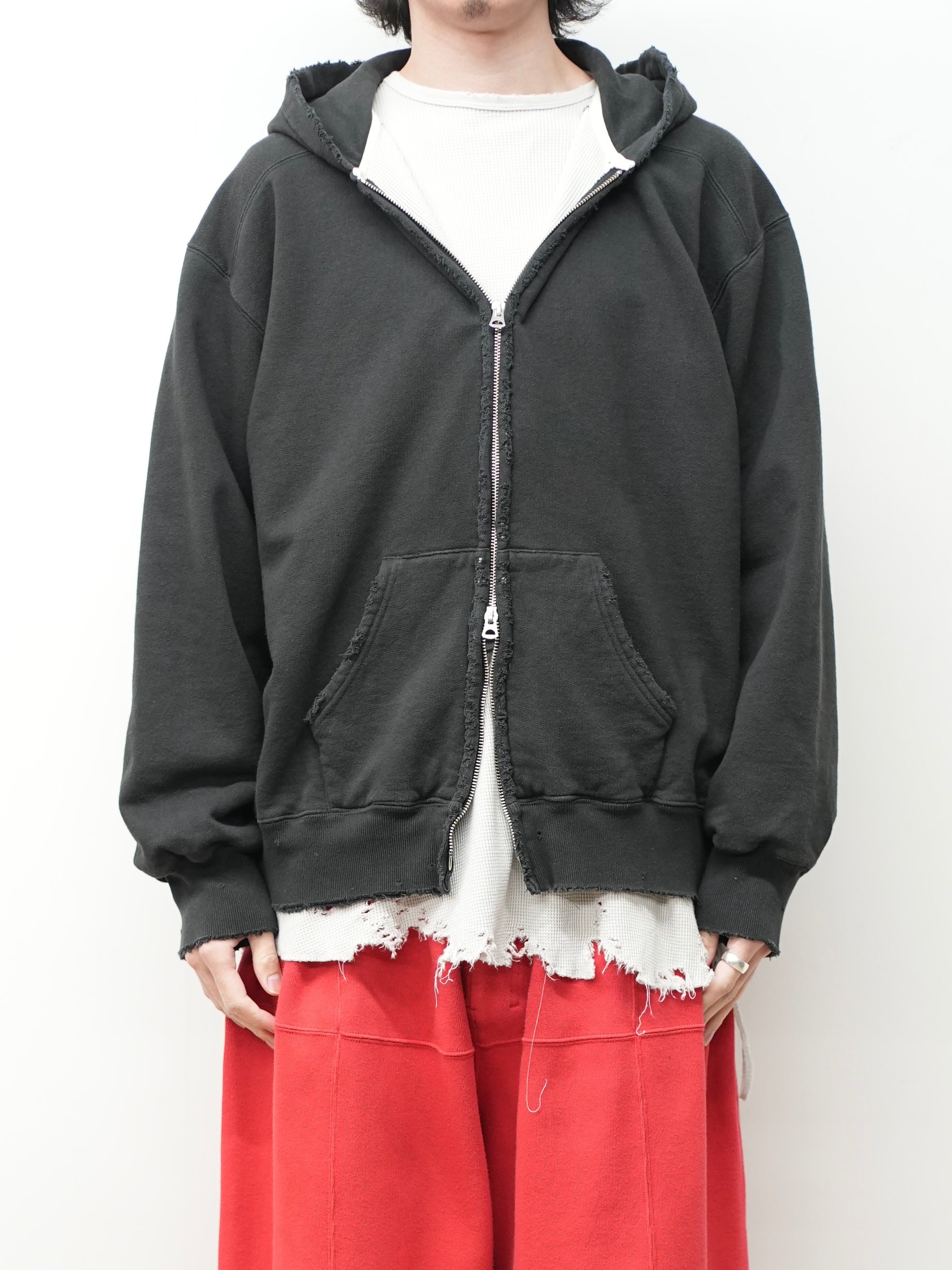 ZIP HOODIE(BLACK) – ANCELLM
