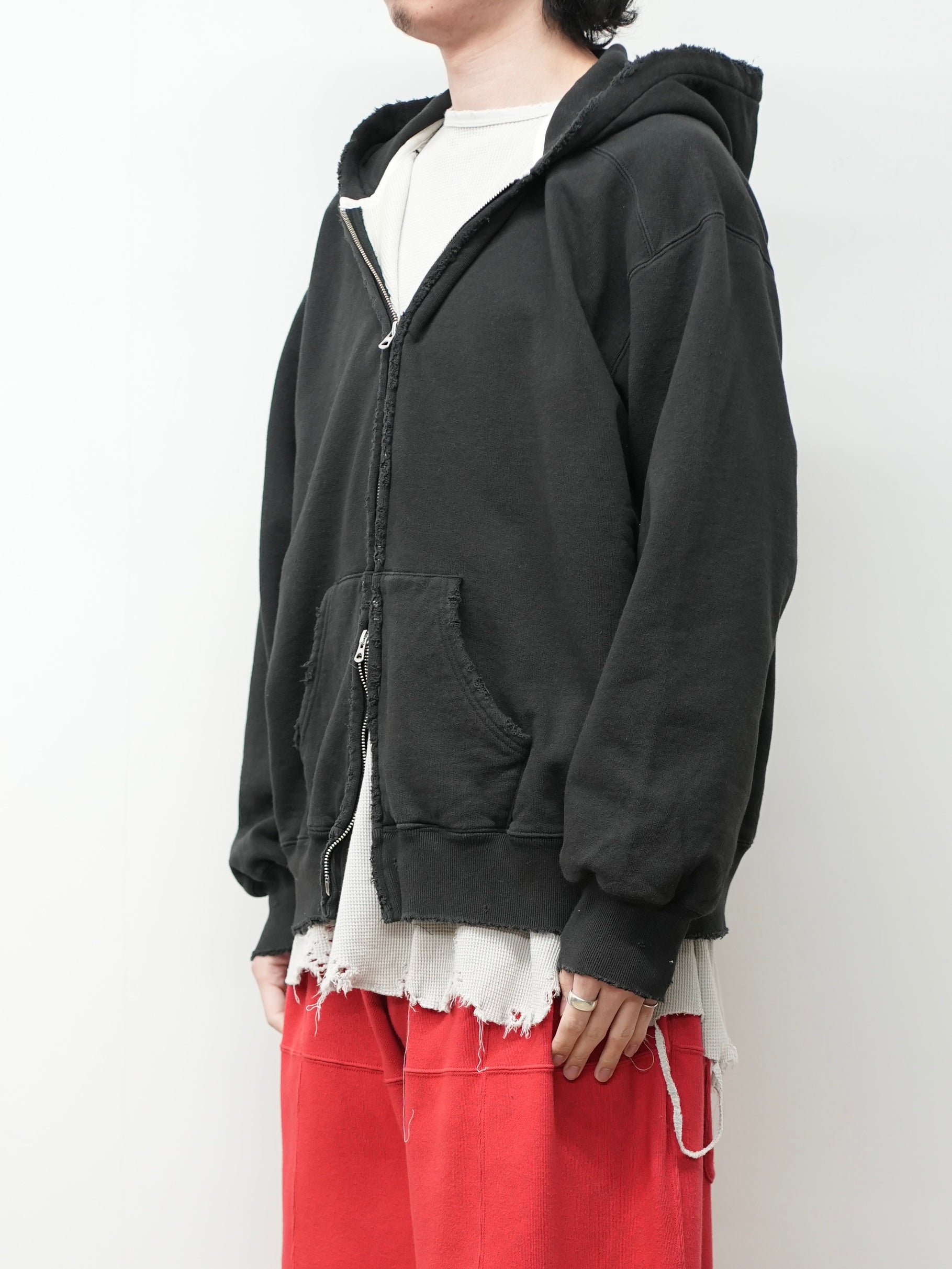 ZIP HOODIE(BLACK) – ANCELLM
